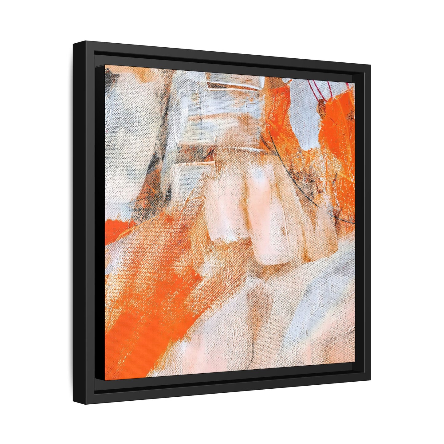 Tableau Intemporel Mandarine "Série Sign Collections" / Toile encadrée sur caisse américaine