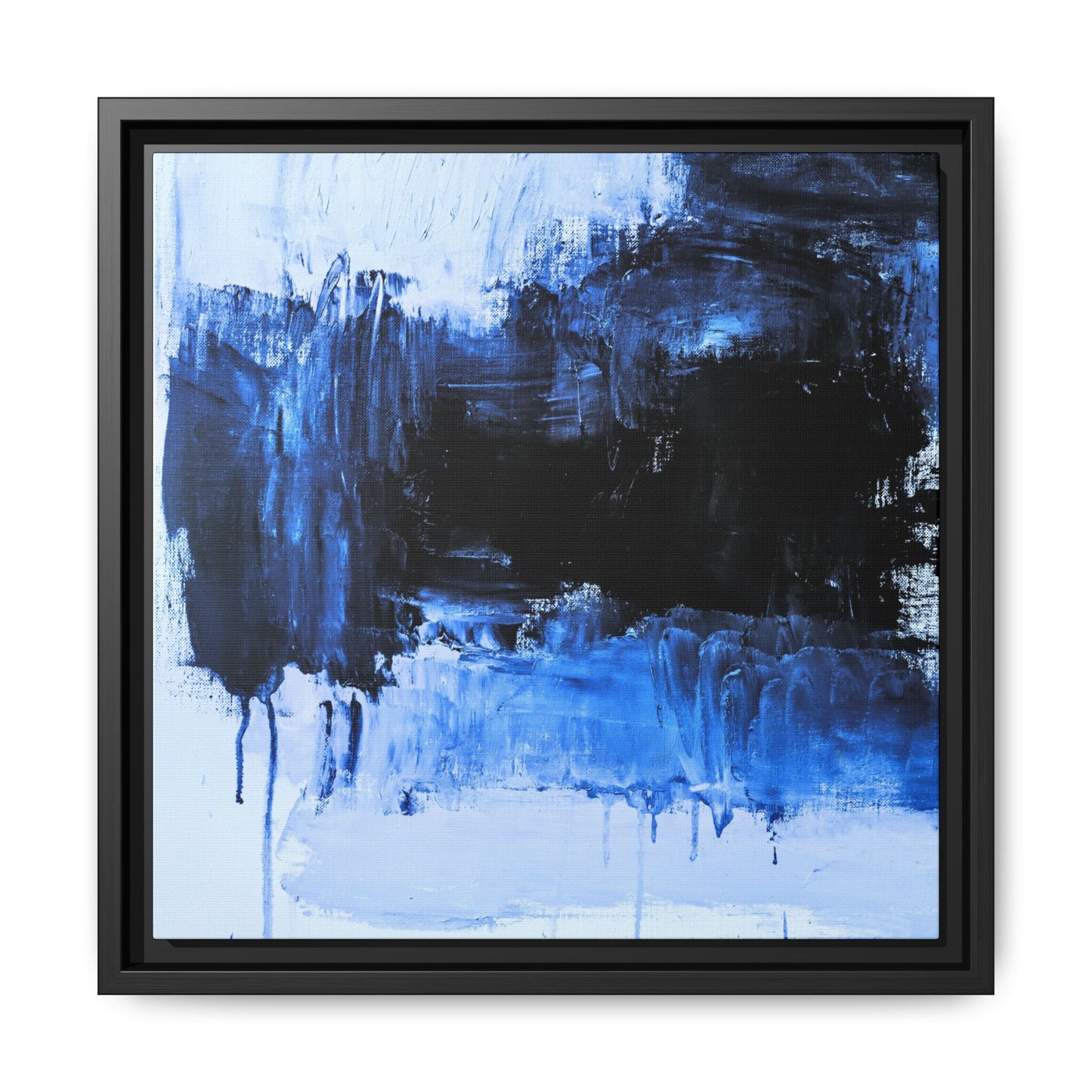 Tableau Beaux Arts Black Ocean "Série Sign Collections" / Toile encadrée sur caisse américaine