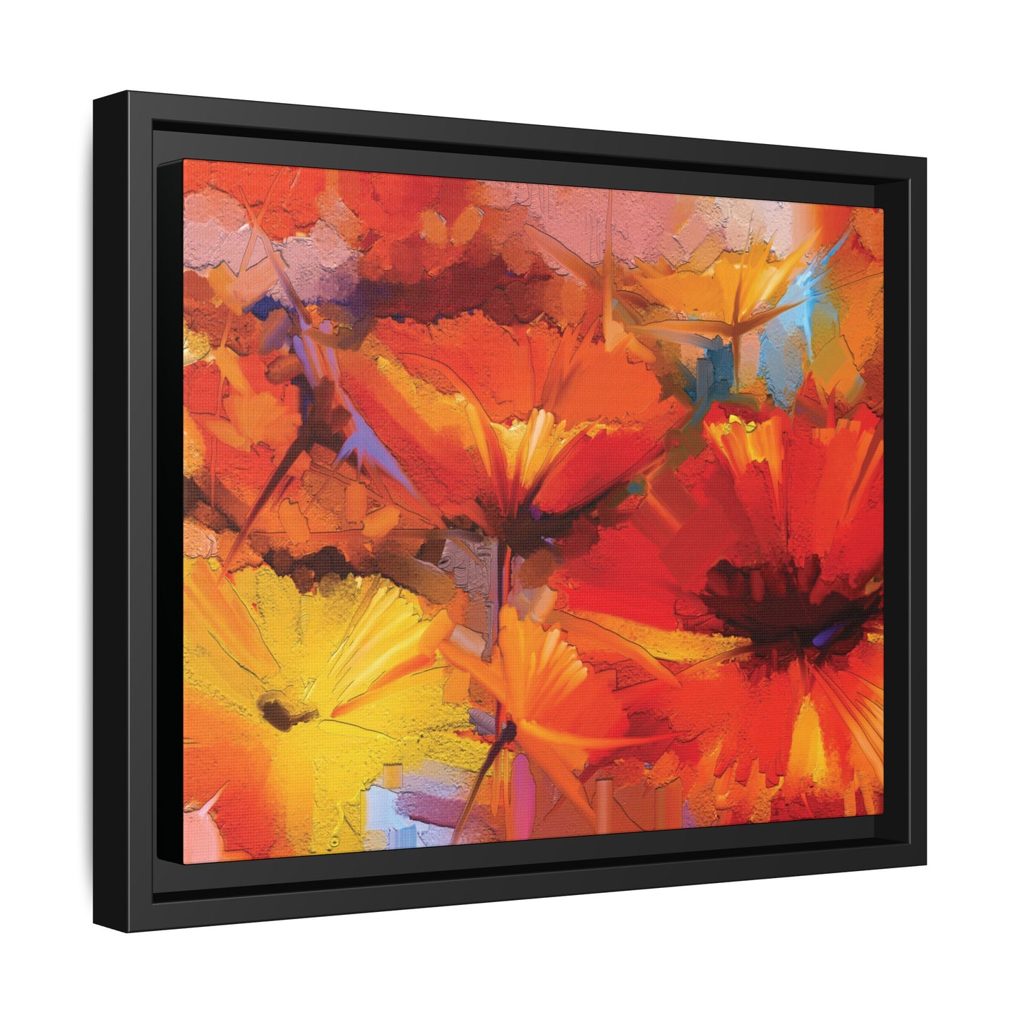 Tableau Floral Coquelicot "Série Sign Collections" / Toile encadrée sur caisse américaine
