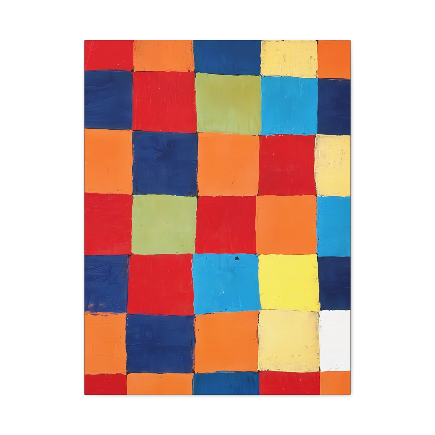 Color chart Qu 1 (1930) by Paul Klee / Reproduction Fine Art sur Toile / Large Epaisseur 3.2 cm - 1.25 inch