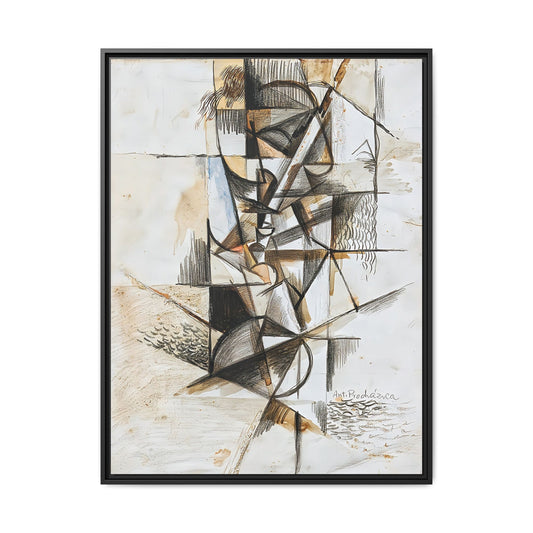 Cubist head (c. 1914) by Antonin Procházka / Toile encadrée sur caisse américaine