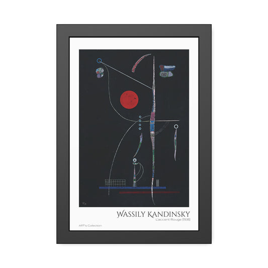 L' accent Rouge (1938) by Wassily Kandinsky / Affiche Encadrée série ART's Collection