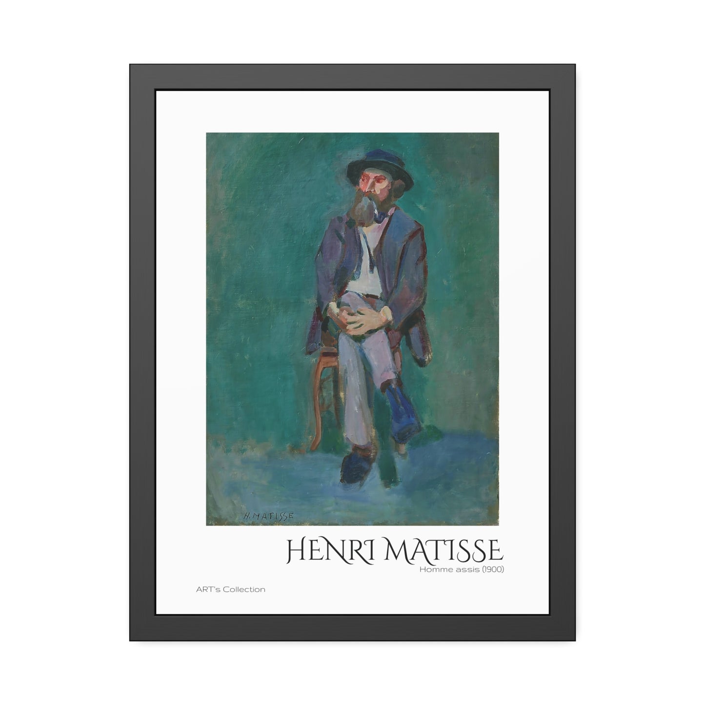 Homme assis (1900) by Henri Matisse / Affiche Encadrée série ART's Collection
