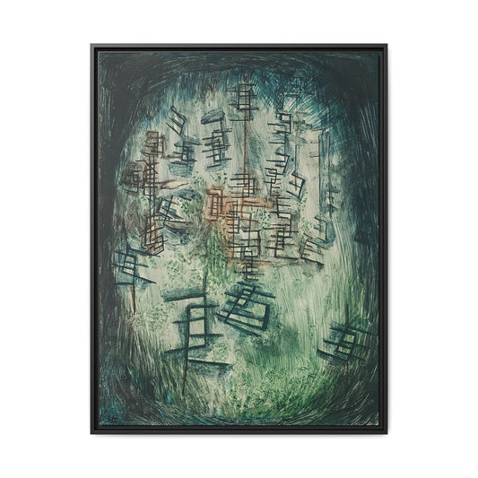 Lichtung E (Clearing E) (1930) by Paul Klee / Toile encadrée sur caisse américaine