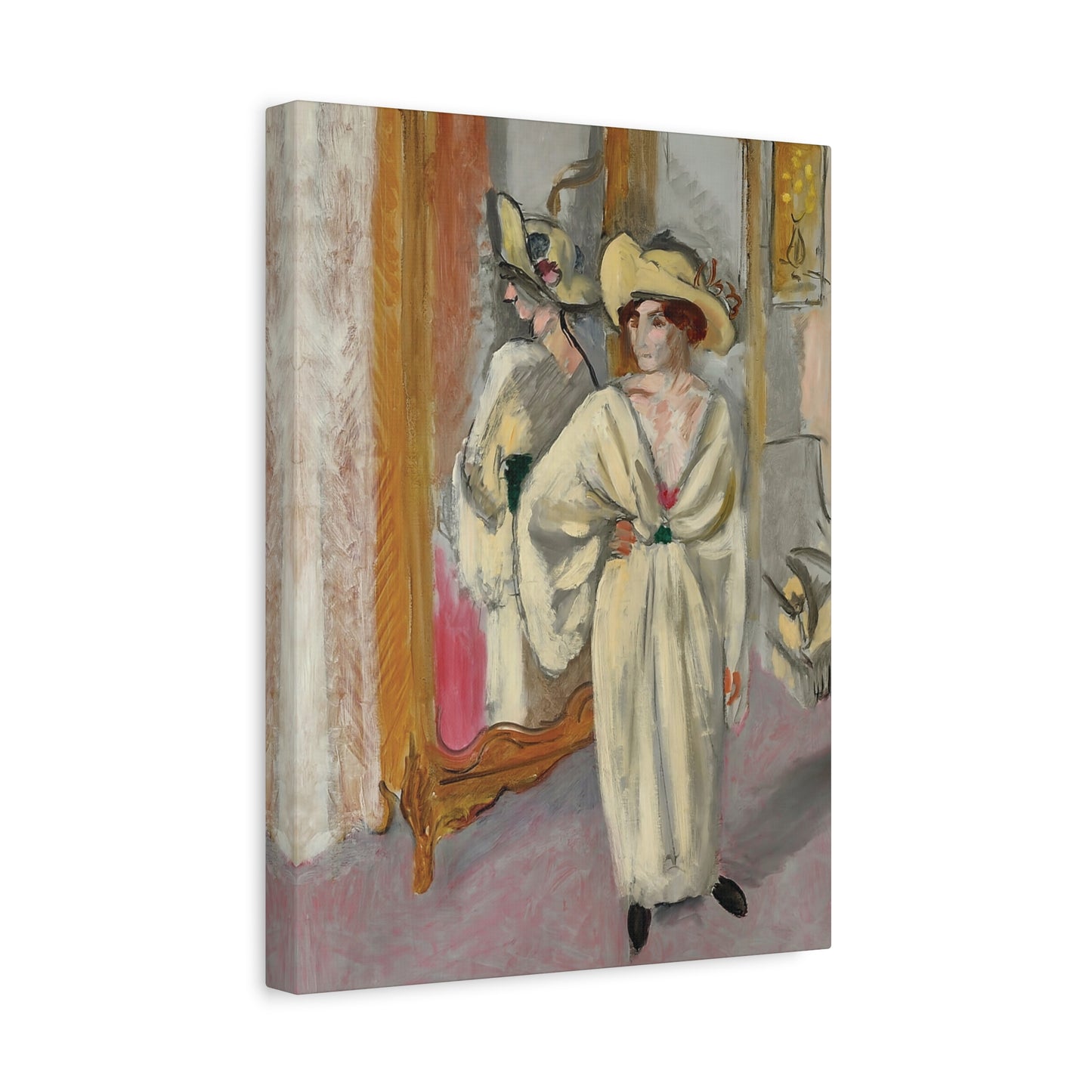 Femme en blanc debout devant une glace (1918-1919) by Henri Matisse / Reproduction Fine Art sur Toile / Epaisseur 3.2 cm - 1.25 inch