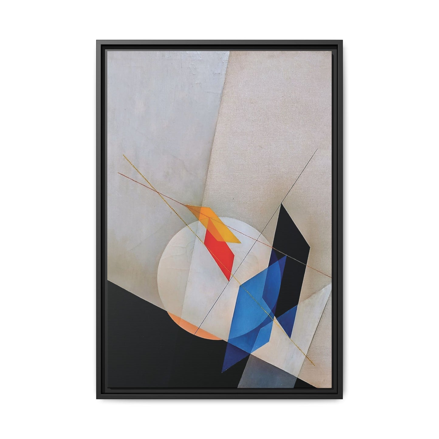 A 18 (1927) by László Moholy-Nagy / Toile encadrée sur caisse américaine