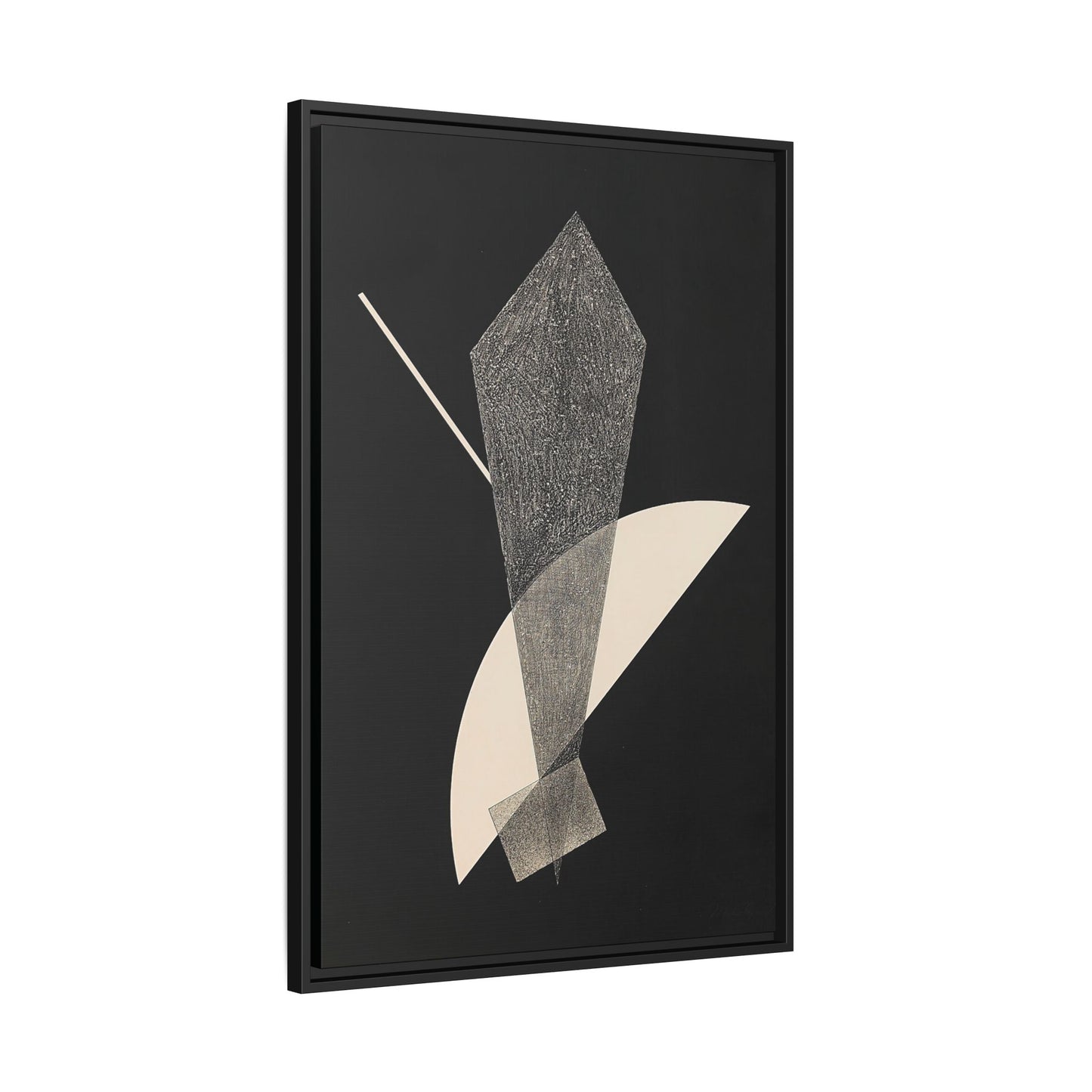 Konstruktion V (1923) by László Moholy-Nagy / Toile encadrée sur caisse américaine