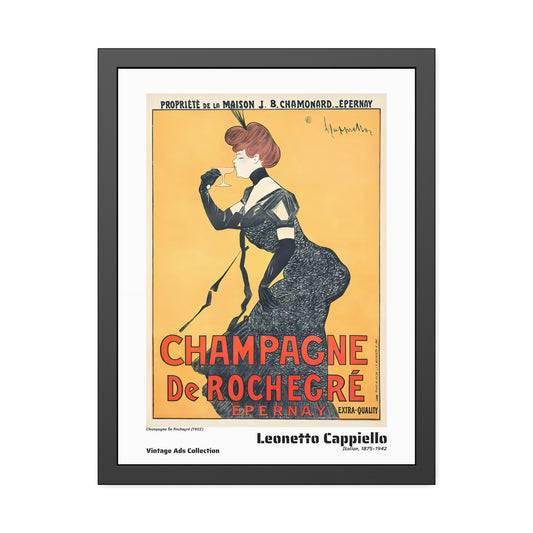Champagne De Rochegré (1902) by Leonetto Cappiello / Affiche Encadrée Série Vintage Ads Collection