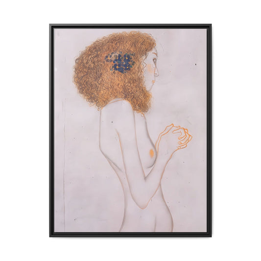 Die Leiden der schwachen Menschen (1902) by Gustav Klimt / Toile encadrée sur caisse américaine