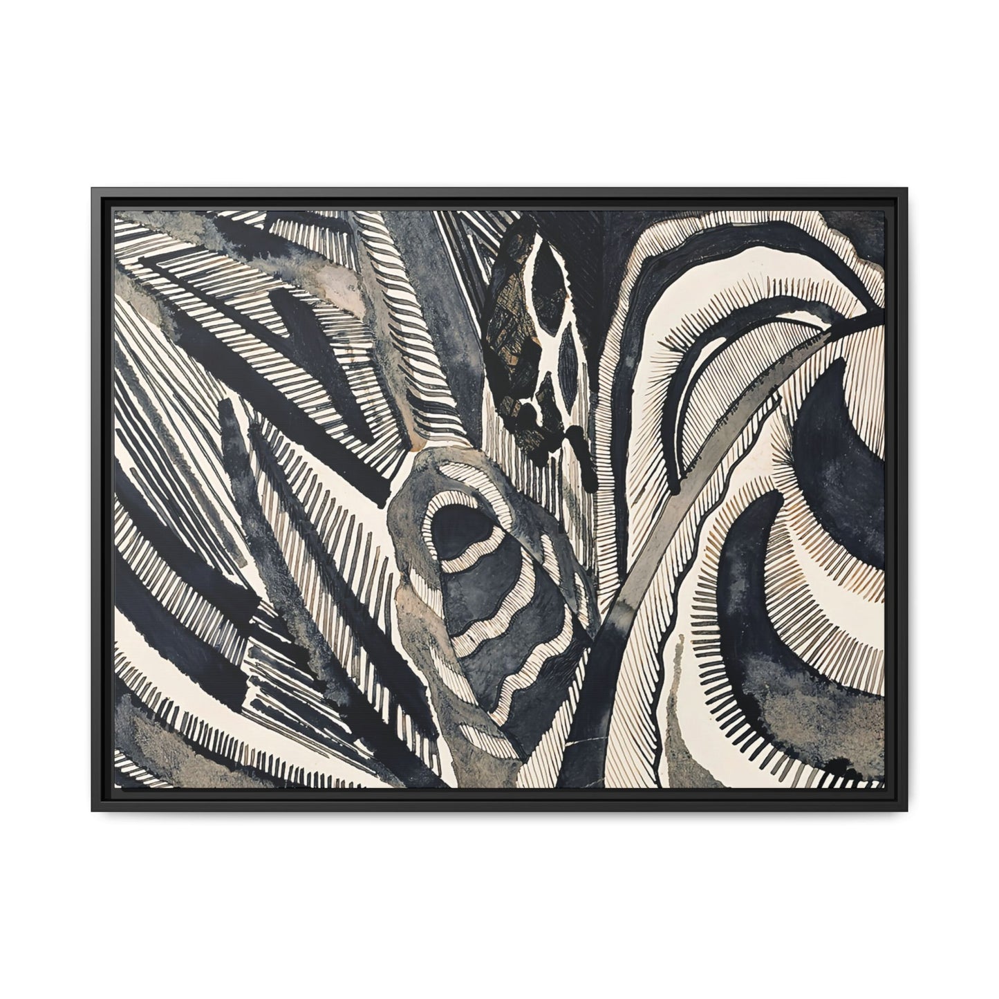 Landschaft (1918) by Otto Freundlich / Toile encadrée sur caisse américaine