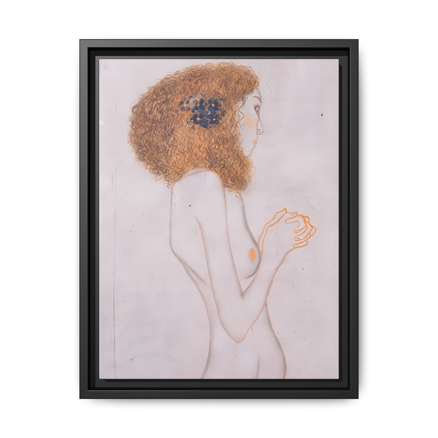 Die Leiden der schwachen Menschen (1902) by Gustav Klimt / Toile encadrée sur caisse américaine
