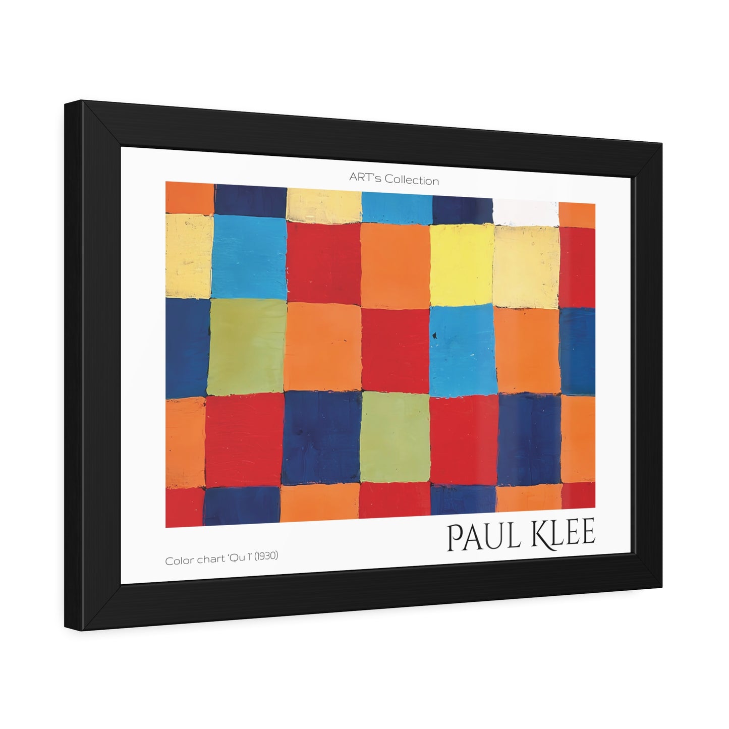 Color chart Qu 1 (1930) by Paul Klee / Affiche Encadrée série ART's Collection