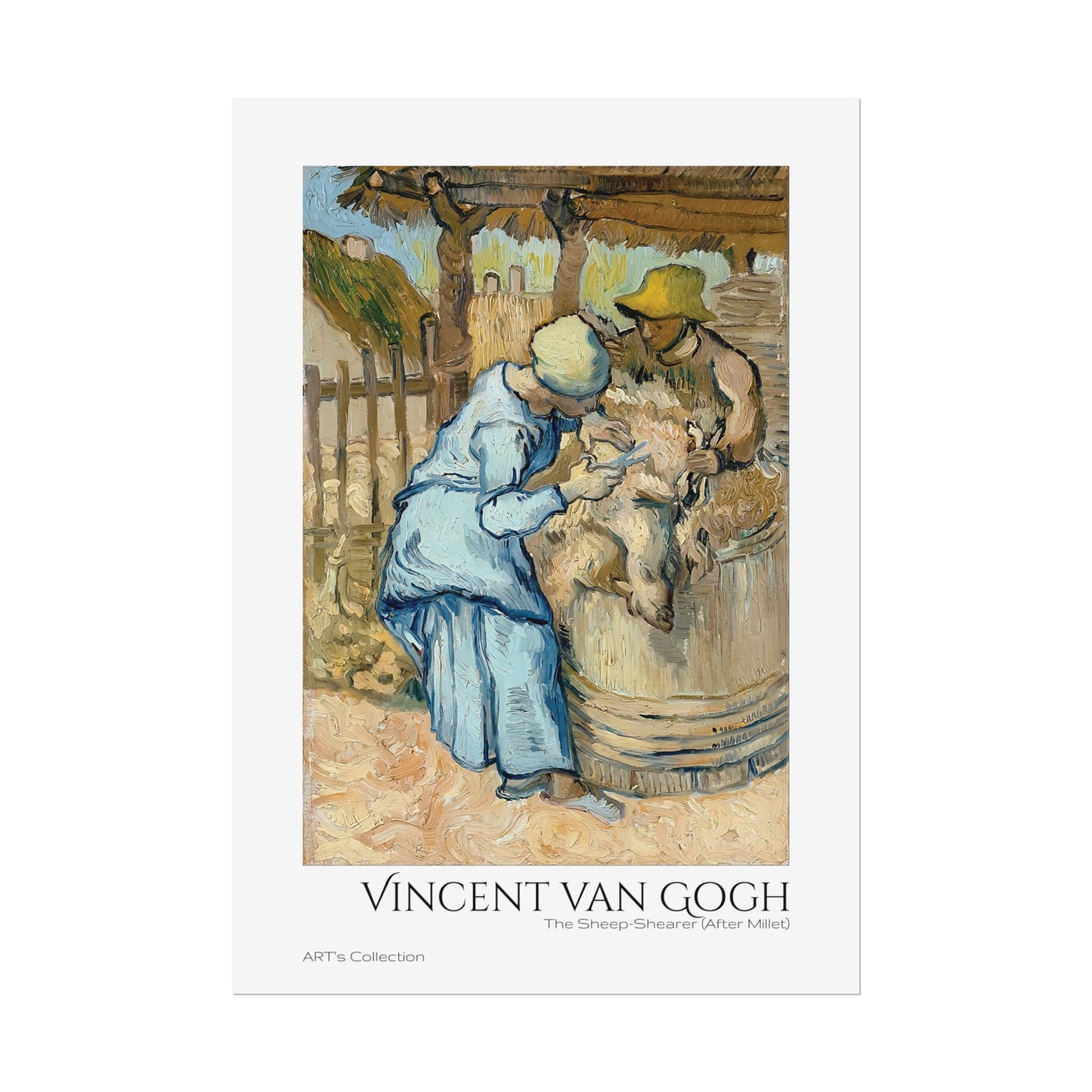 The Sheep-Shearer (After Millet) by Vincent van Gogh / Affiche imprimée - Série ART's Collection