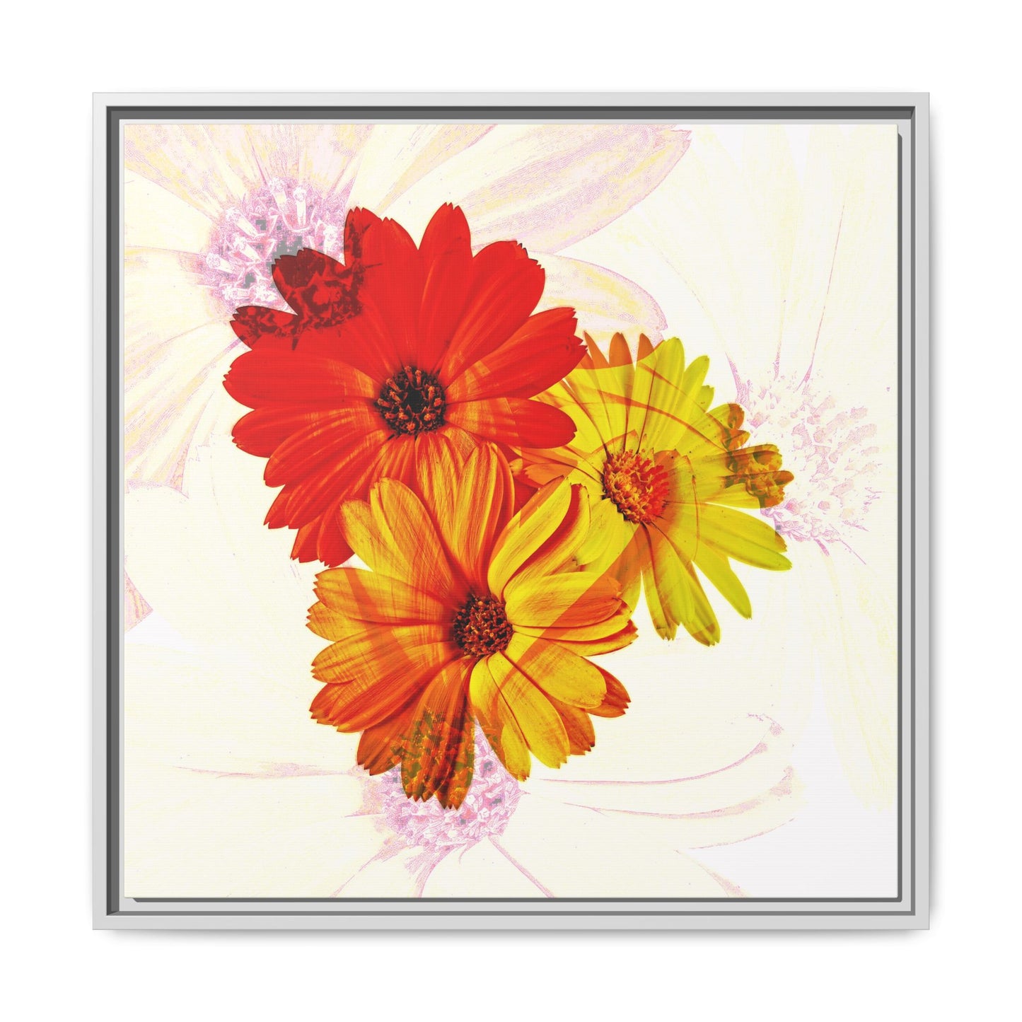 Collection Signature "FLORAL Numéro 19" sur Toile encadrée avec caisse américaine
