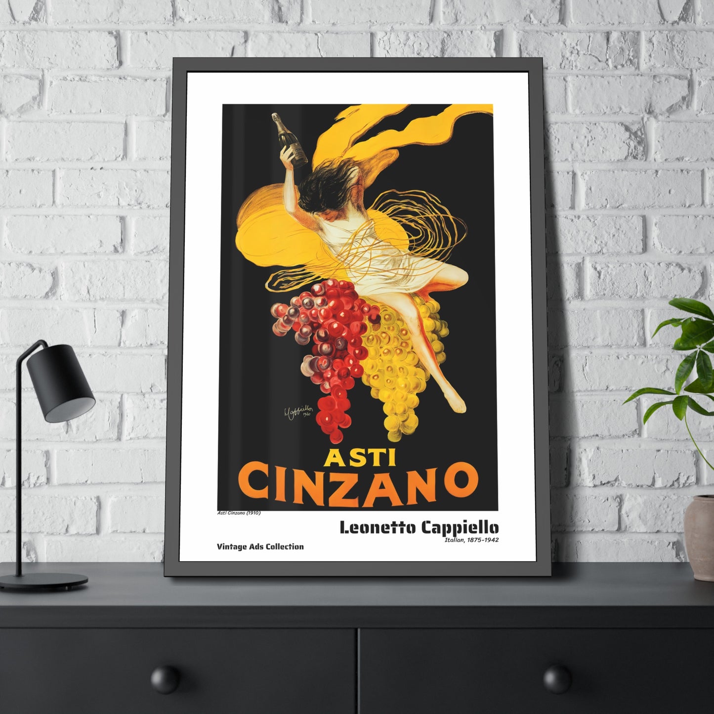Asti Cinzano (1910) by Leonetto Cappiello / Affiche Encadrée Série Vintage Ads Collection