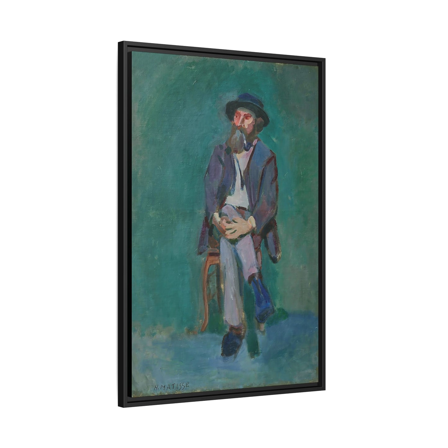 Homme assis (1900) by Henri Matisse / Toile encadrée sur caisse américaine