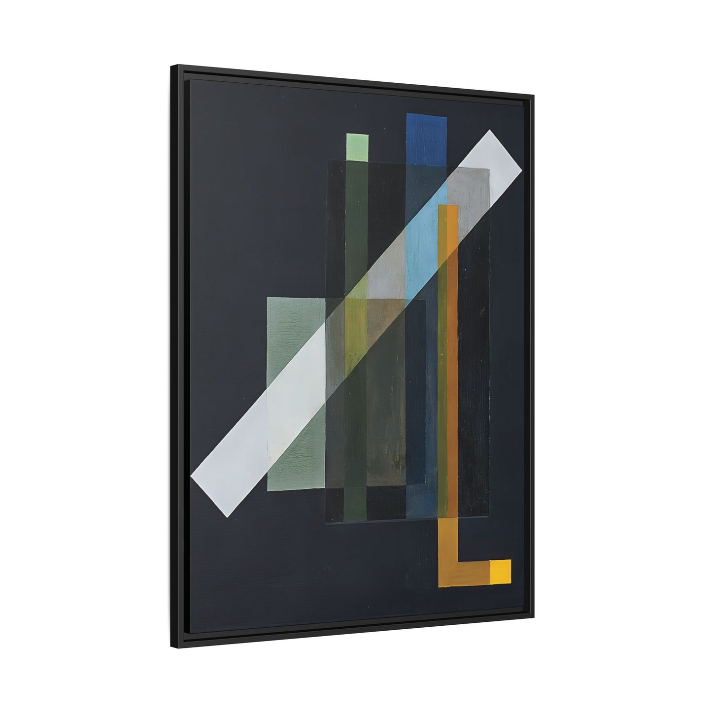 Construction (1924) by László Moholy-Nagy / Toile encadrée sur caisse américaine