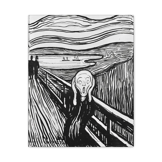 The Scream (1895) by Edvard Munch / Reproduction Fine Art sur Toile / Epaisseur 3,2cm - 1'25 po