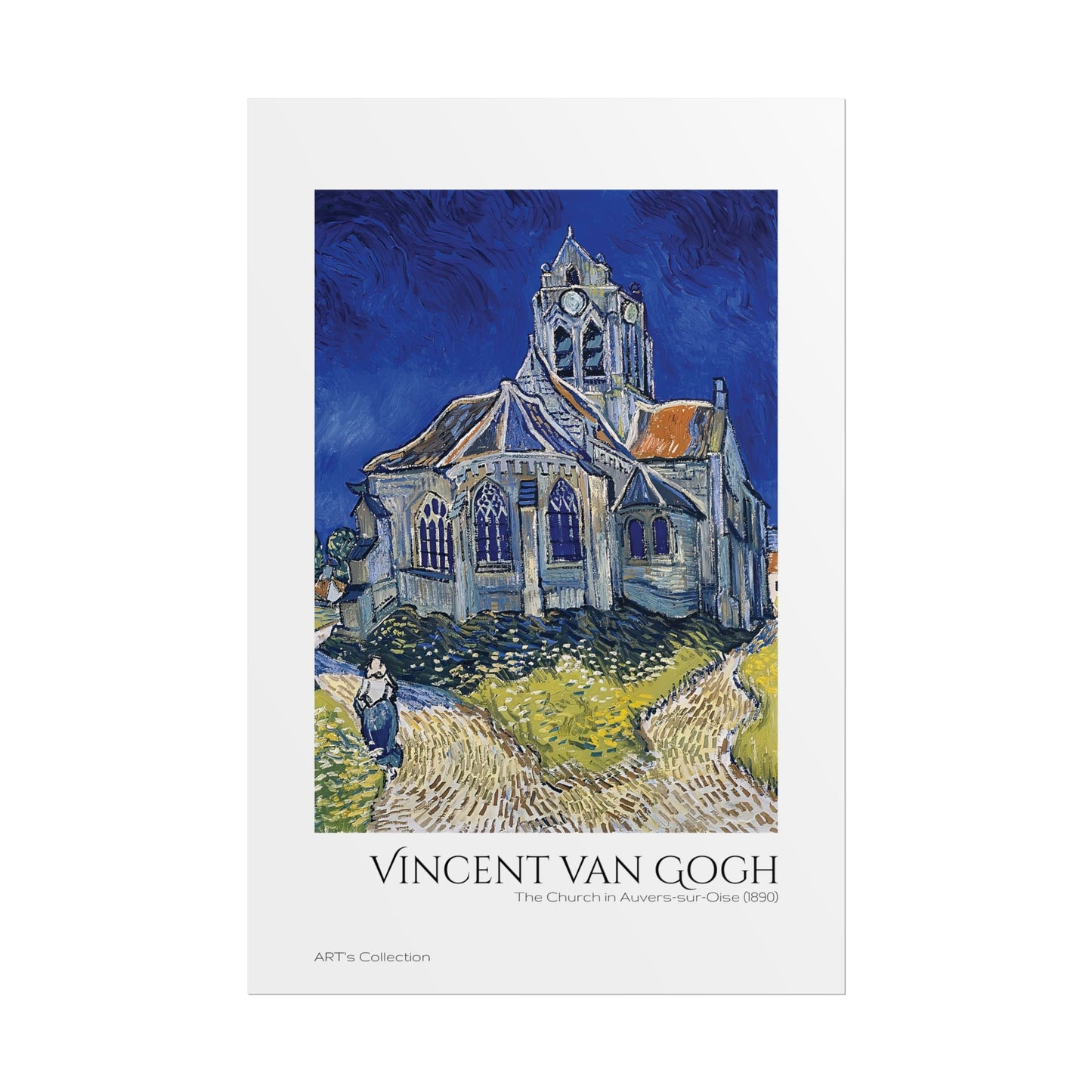 The Church in Auvers-sur-Oise, View from the Chevet (1890) by Vincent van Gogh / Affiche imprimée - Série ART's Collection