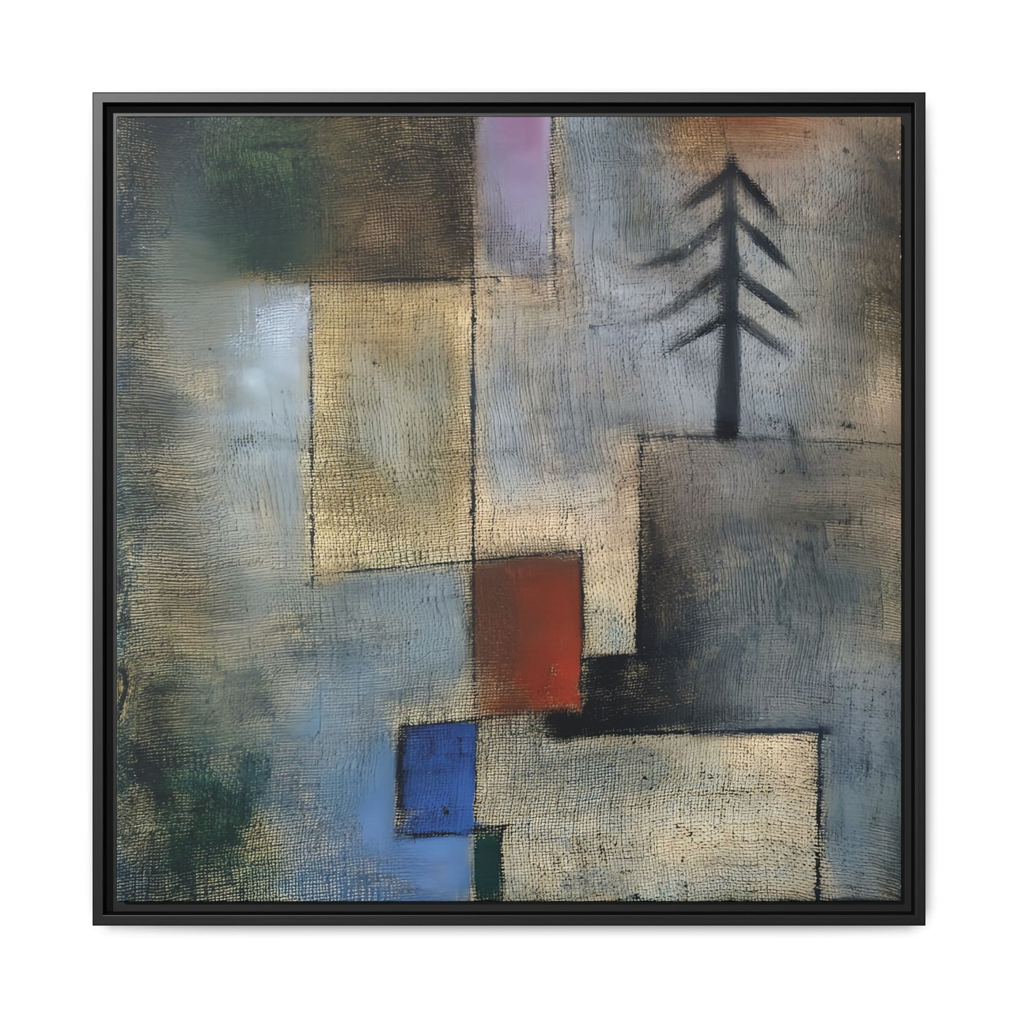 Small Picture of Fir Trees (1922) by Paul Klee / Toile encadrée sur caisse américaine