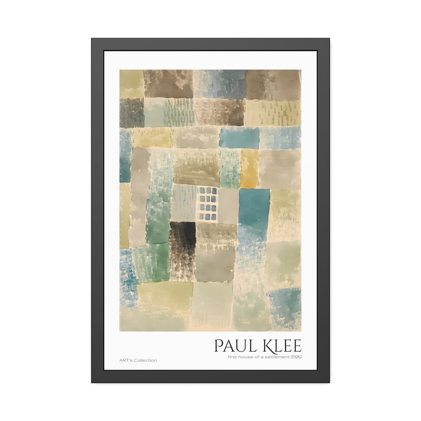 first house of a settlement (1926) by Paul Klee / Affiche Encadrée série ART's Collection