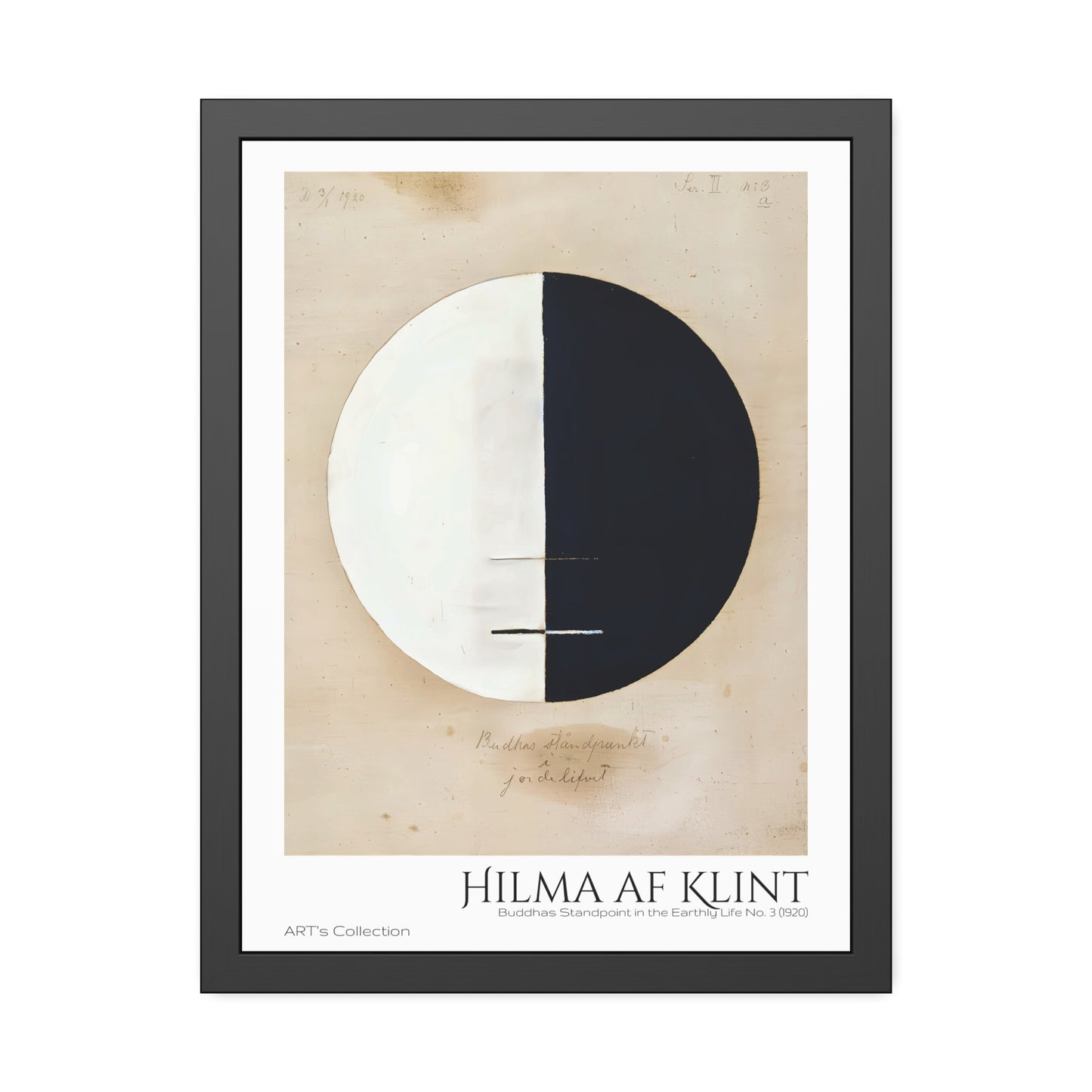 Buddhas Standpoint in the Earthly Life No. 3 (1920) by Hilma af Klint / Affiche Encadrée série ART's Collection