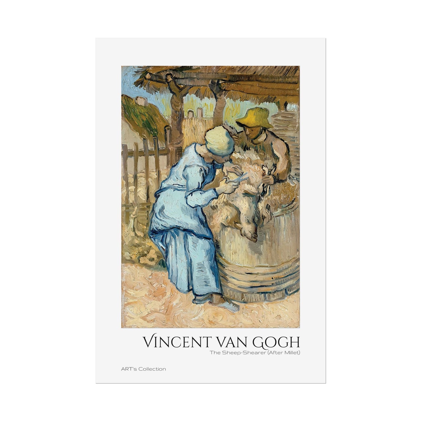 The Sheep-Shearer (After Millet) by Vincent van Gogh / Affiche imprimée - Série ART's Collection