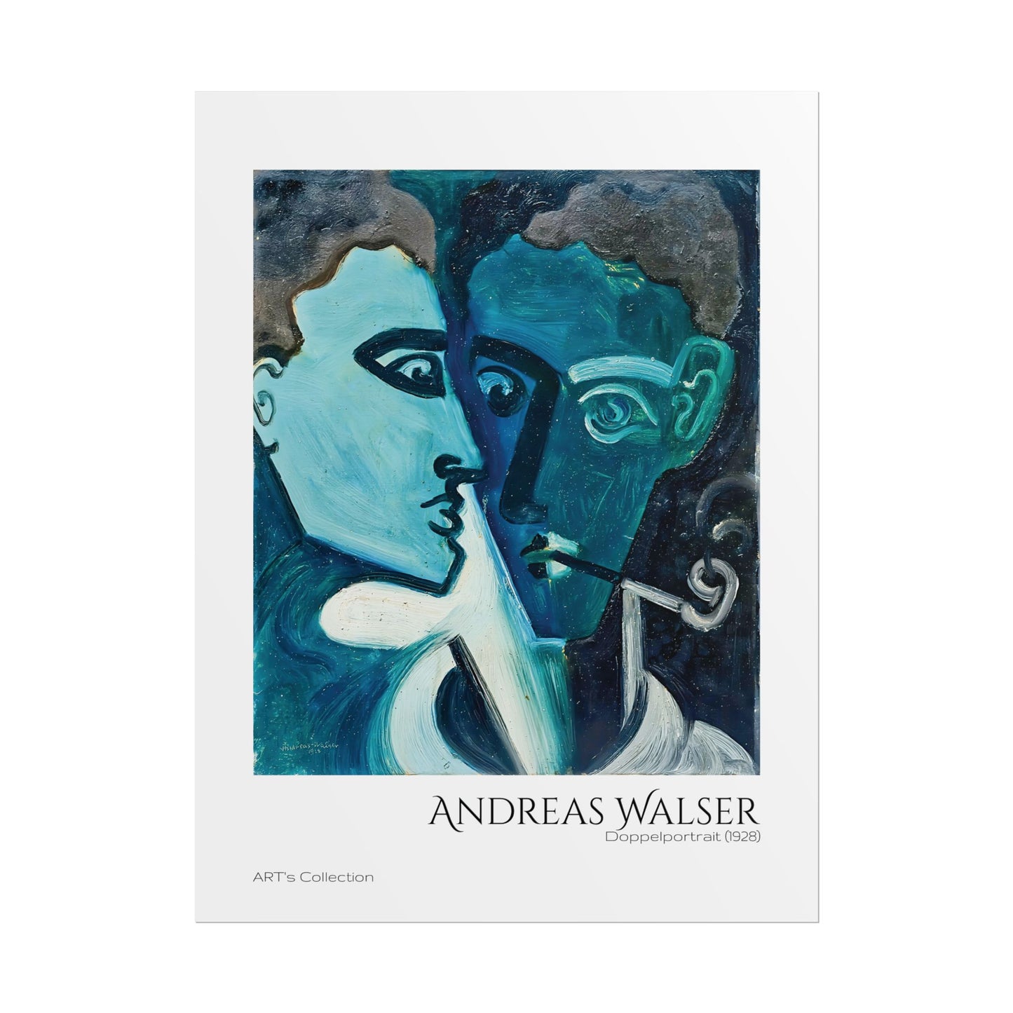 Doppelportrait (1928) by Andreas Walser / Affiche imprimée - Série ART's Collection