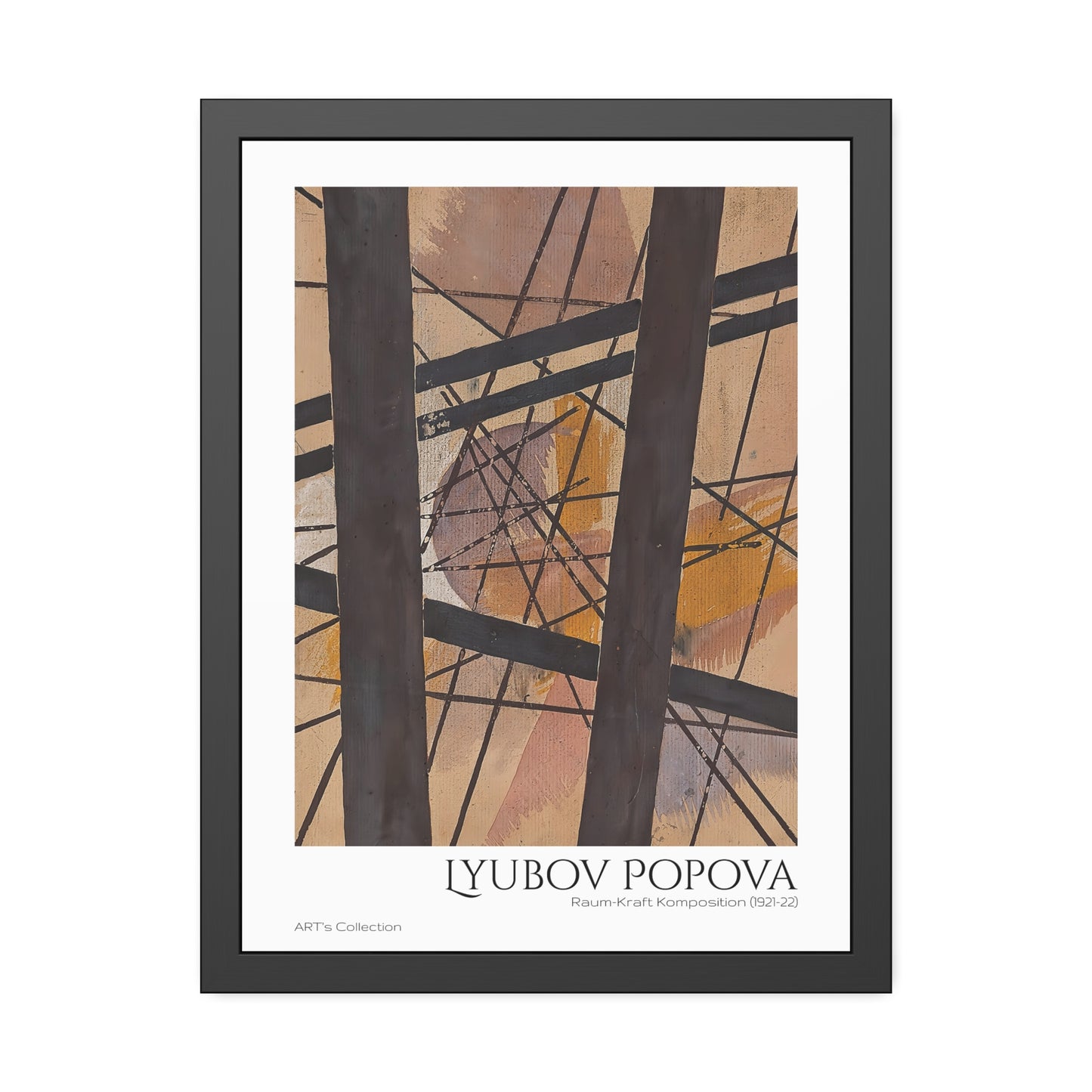 Raum-Kraft Komposition (1921-22) by Lyubov Popova / Affiche Encadrée série ART's Collection