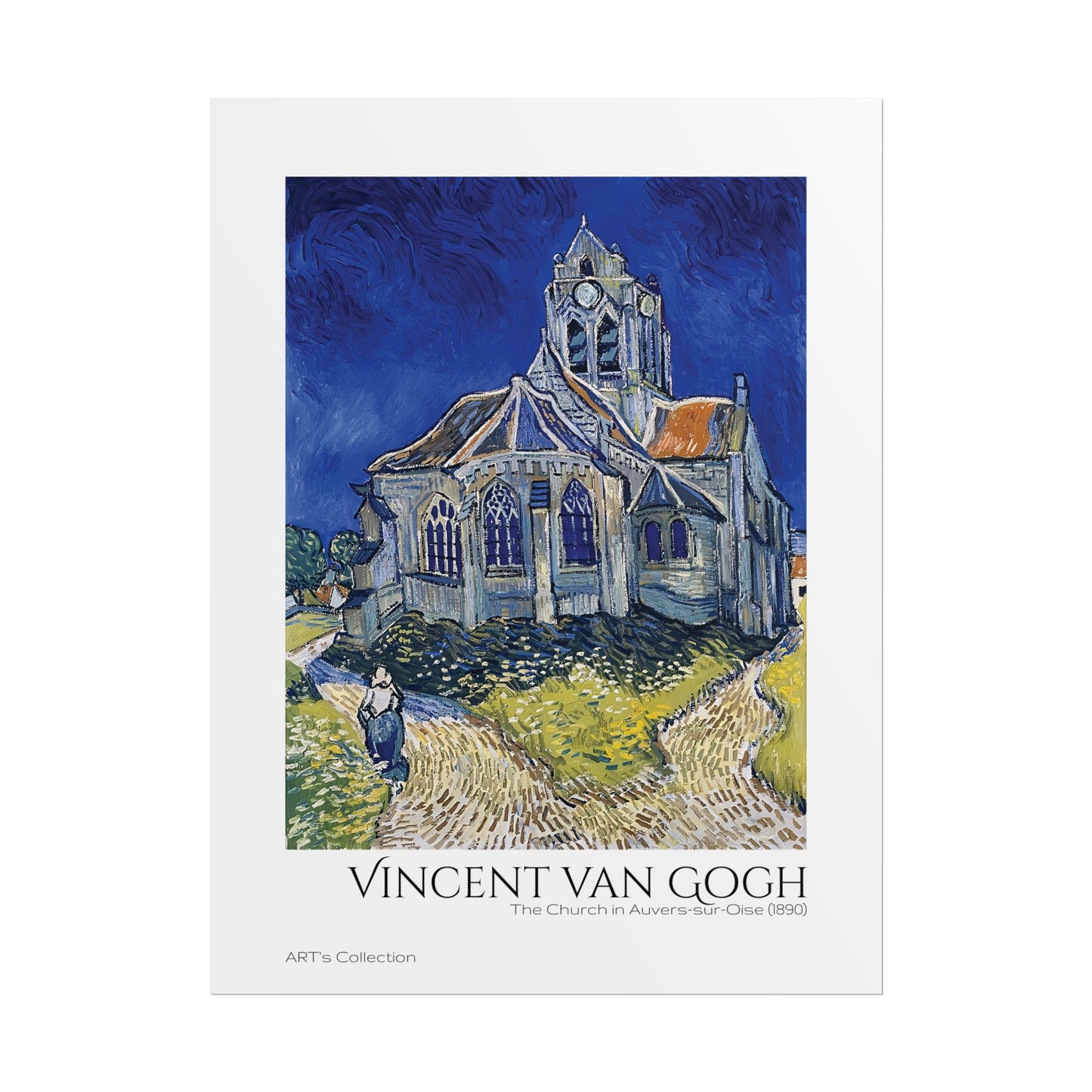 The Church in Auvers-sur-Oise, View from the Chevet (1890) by Vincent van Gogh / Affiche imprimée - Série ART's Collection