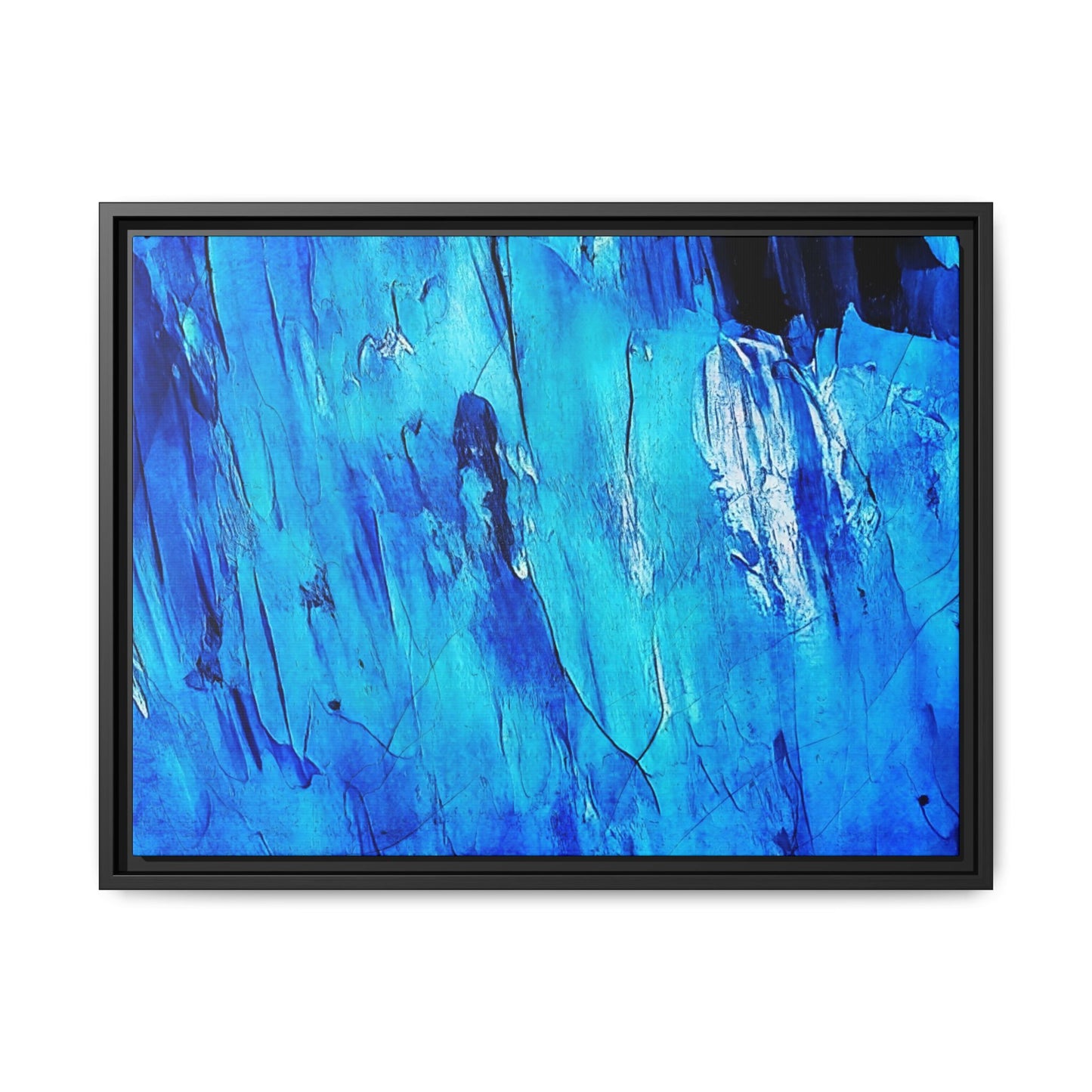 Tableau Intemporel Bleu Electrique "Série Sign Collections" / Toile encadrée sur caisse américaine