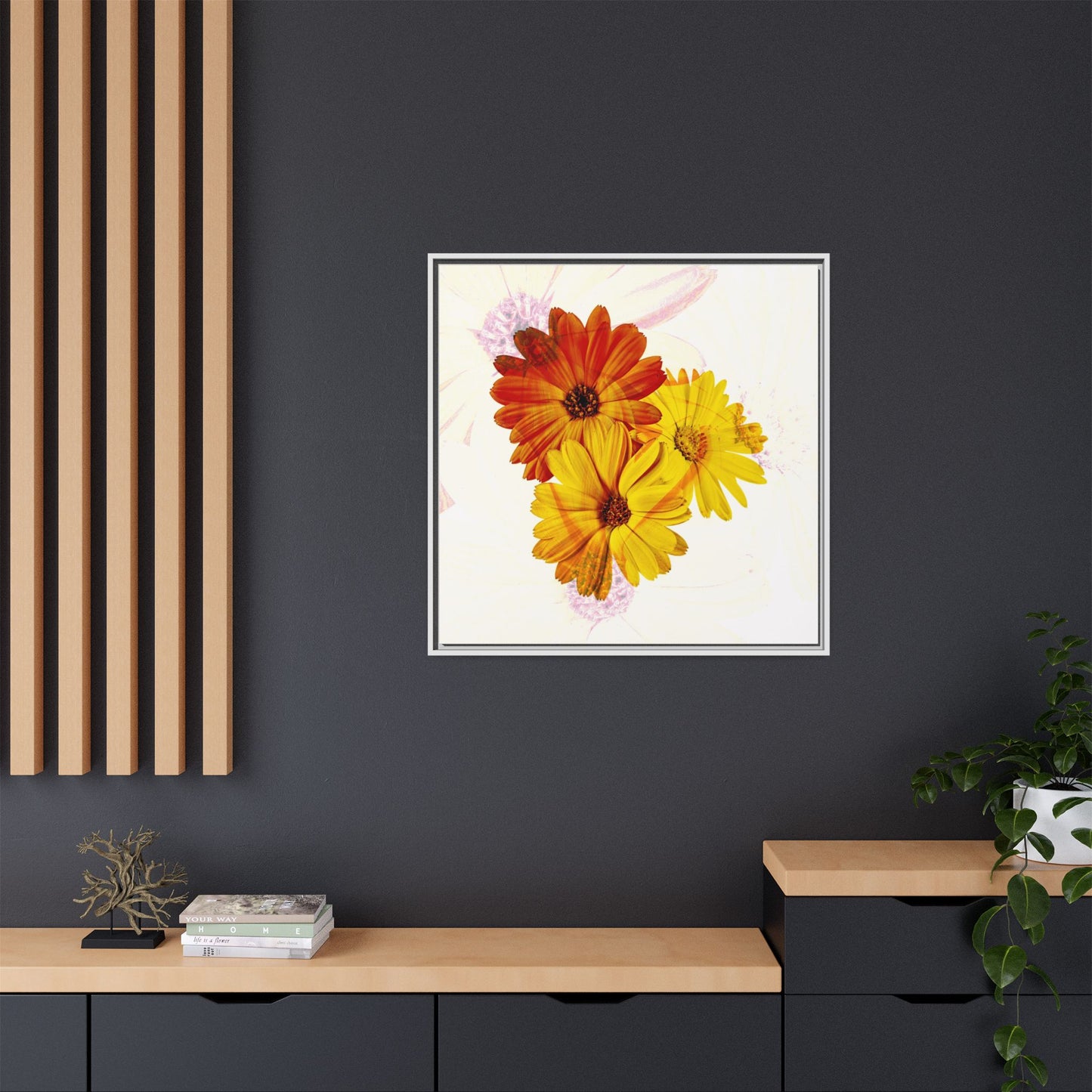 Collection Signature "FLORAL Numéro 13" sur Toile encadrée avec caisse américaine