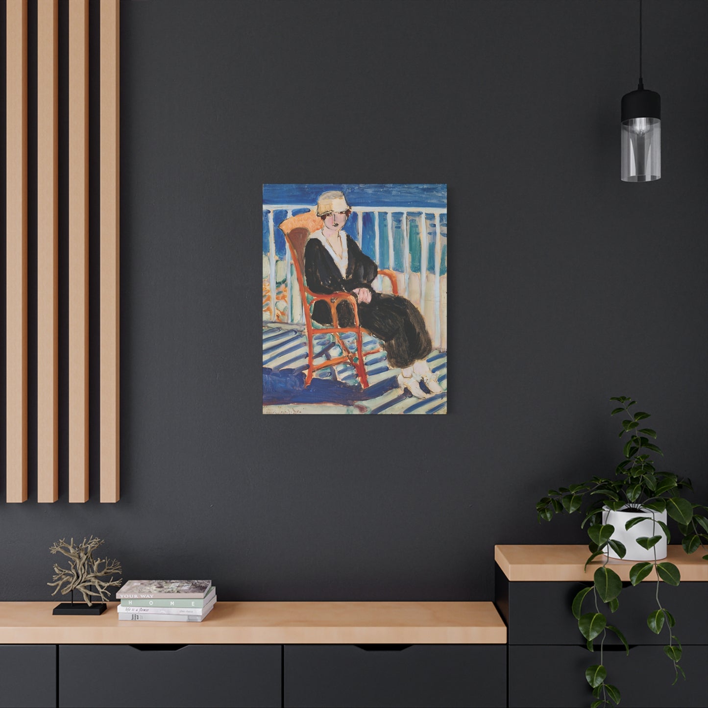 Jeune fille au balcon sur la mer (1918) by Henri Matisse / Reproduction Fine Art sur Toile / Epaisseur 3.2 cm - 1.25 inch