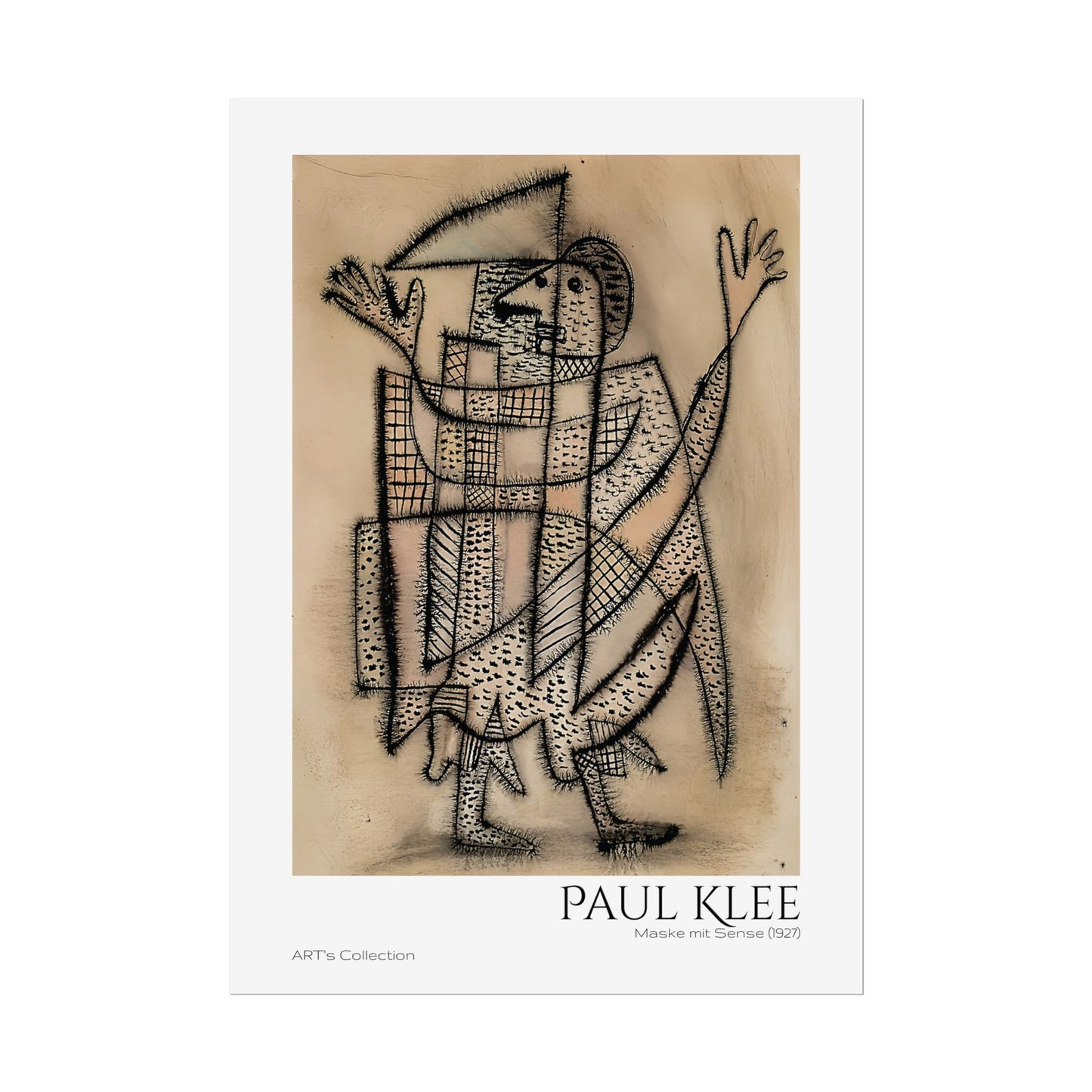 Maske mit Sense (1927) by Paul Klee / Affiche imprimée - Série ART's Collection