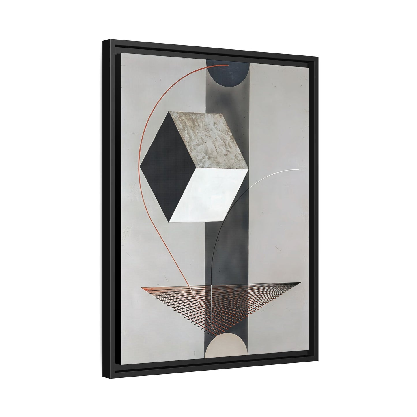 Proun 99 (ca. 1923-1925) by El Lissitzky / Toile encadrée sur caisse américaine