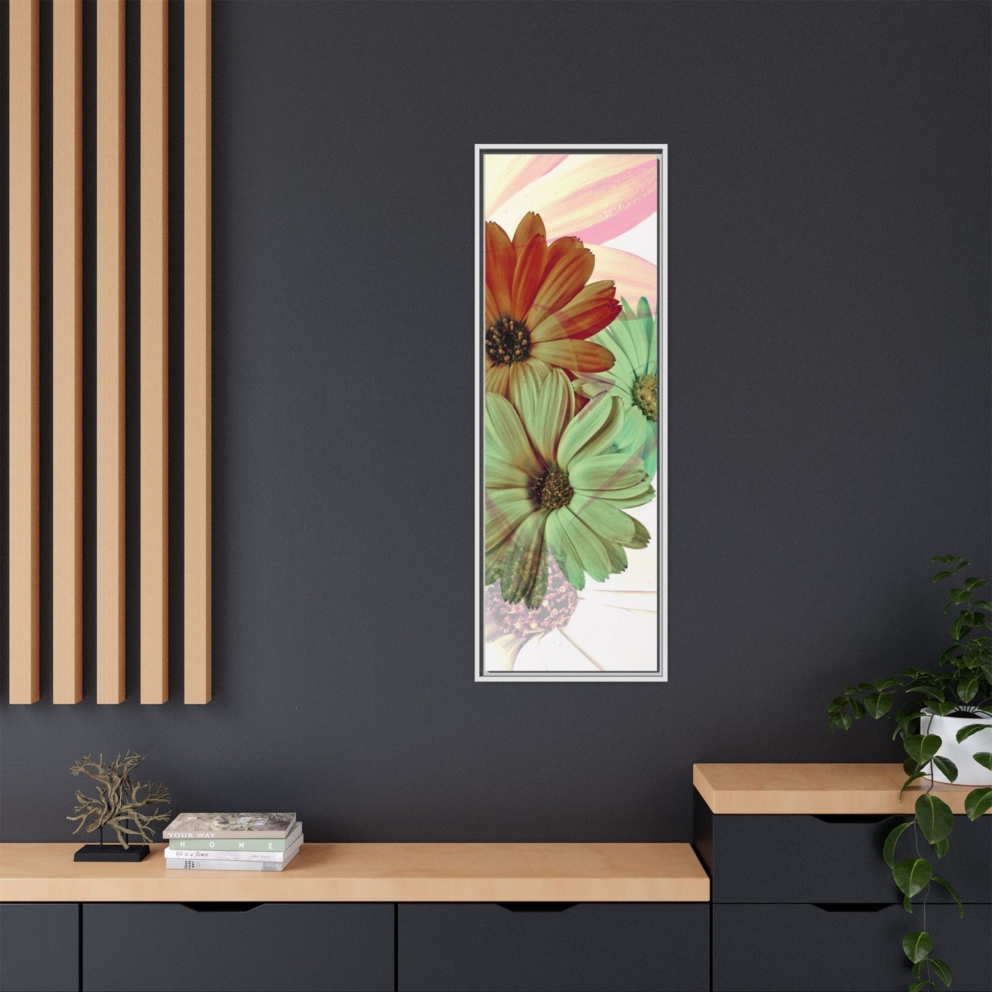 Collection Signature "FLORAL Numéro 14" sur Toile encadrée avec caisse américaine