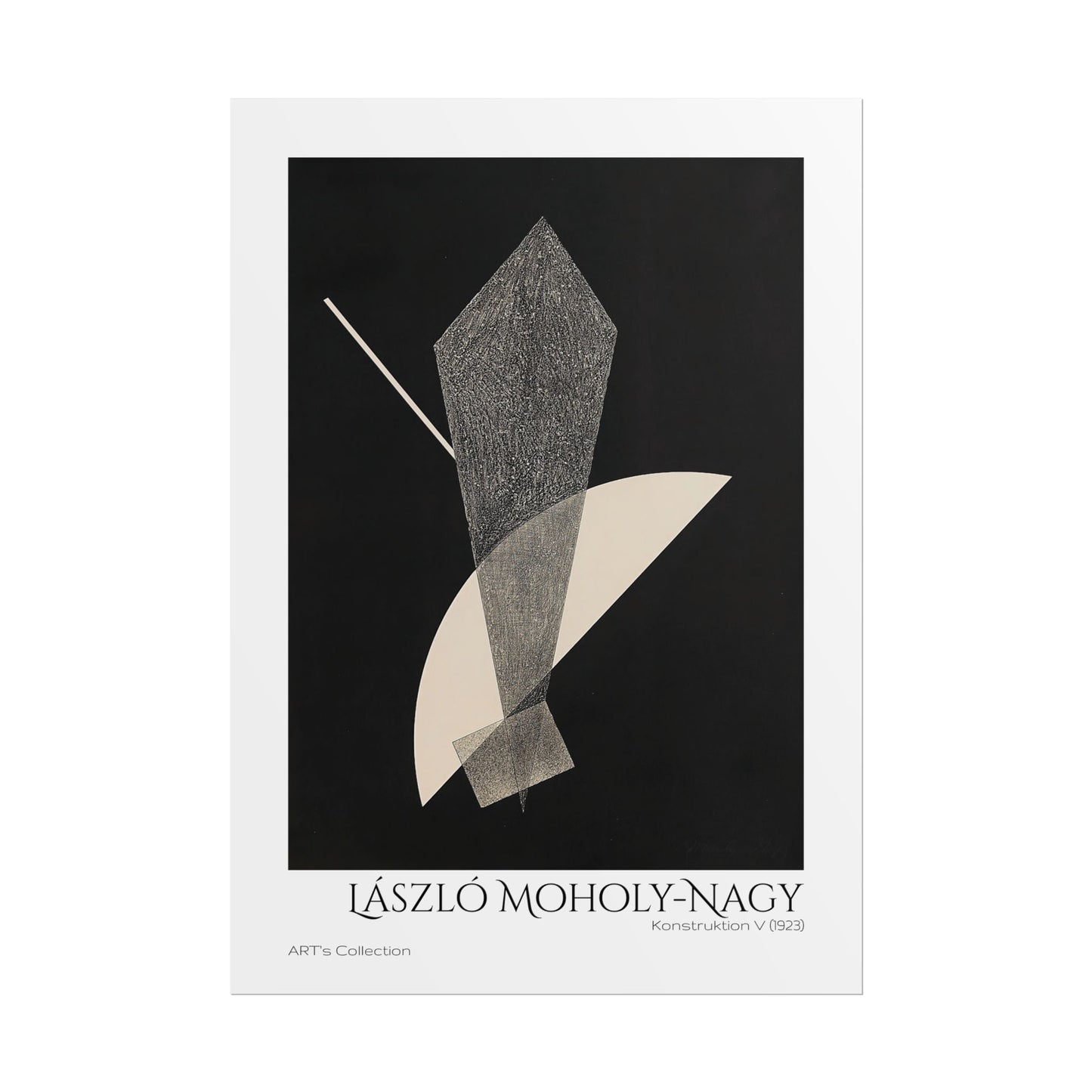 Konstruktion V (1923) by László Moholy-Nagy / Affiche imprimée - Série ART's Collection