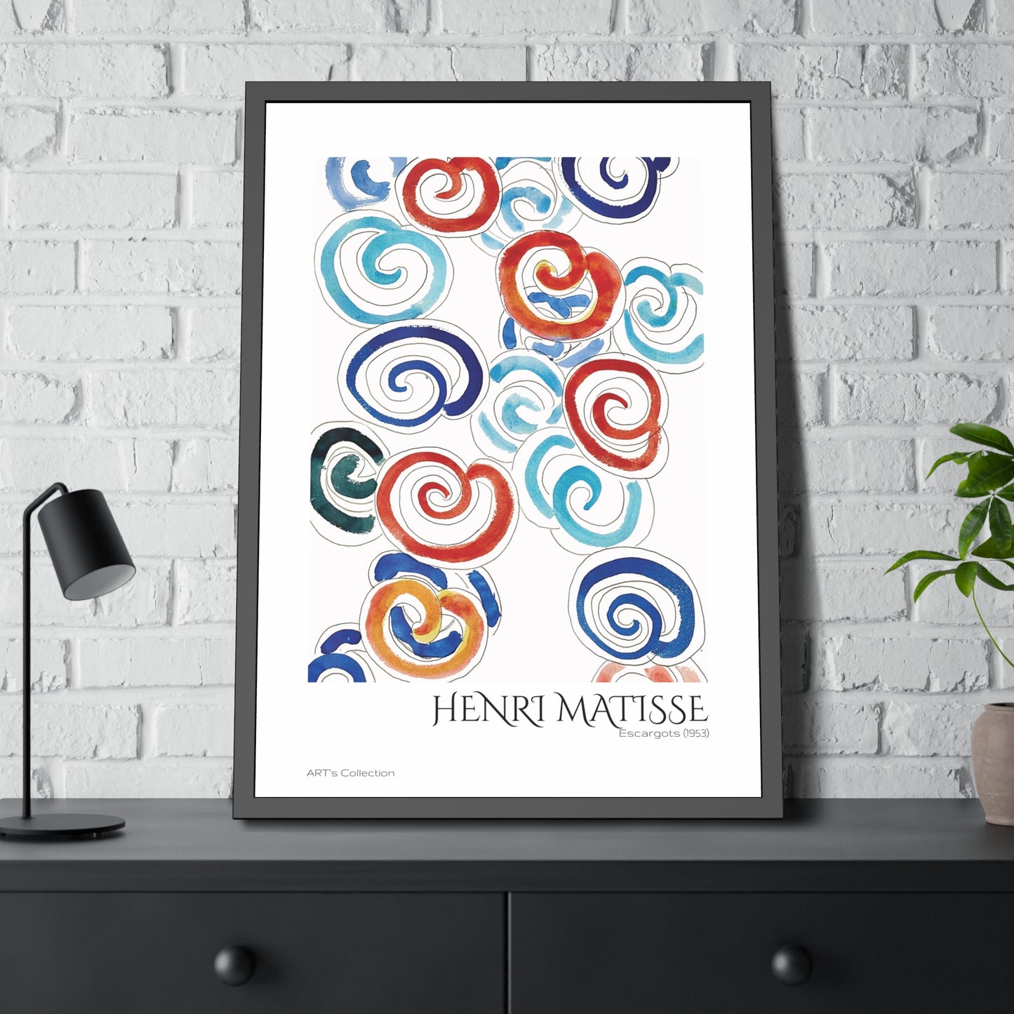Escargots (1953) by Henri Matisse / Affiche Encadrée série ART's Collection