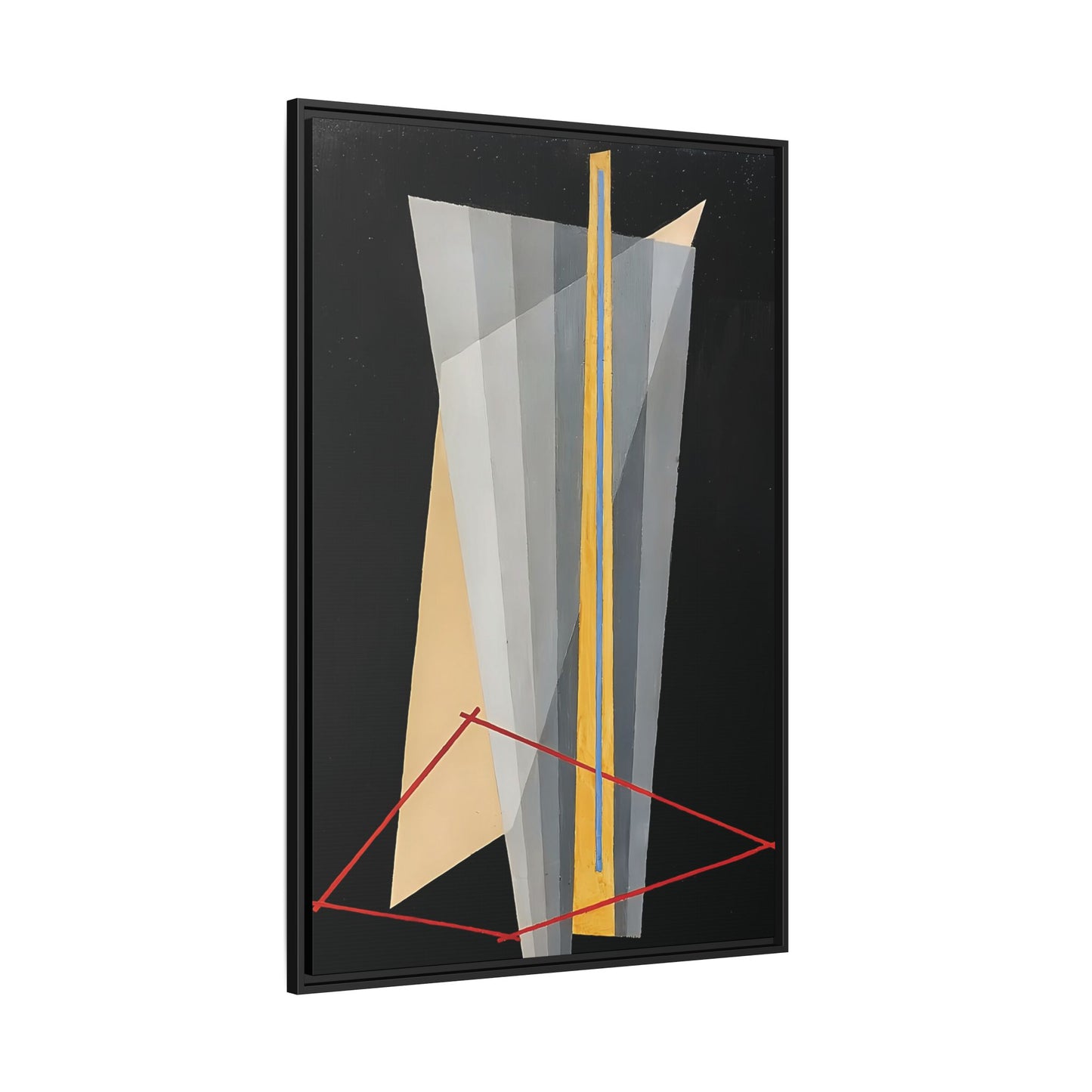 Construction (1922) by László Moholy-Nagy / Toile encadrée sur caisse américaine