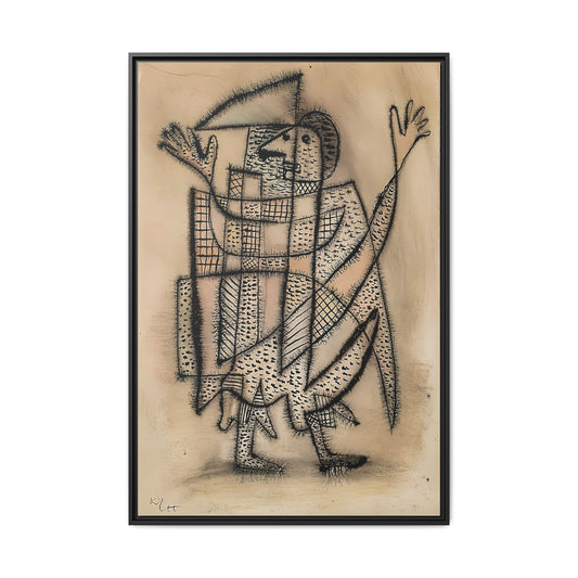 Maske mit Sense (1927) by Paul Klee / Toile encadrée sur caisse américaine