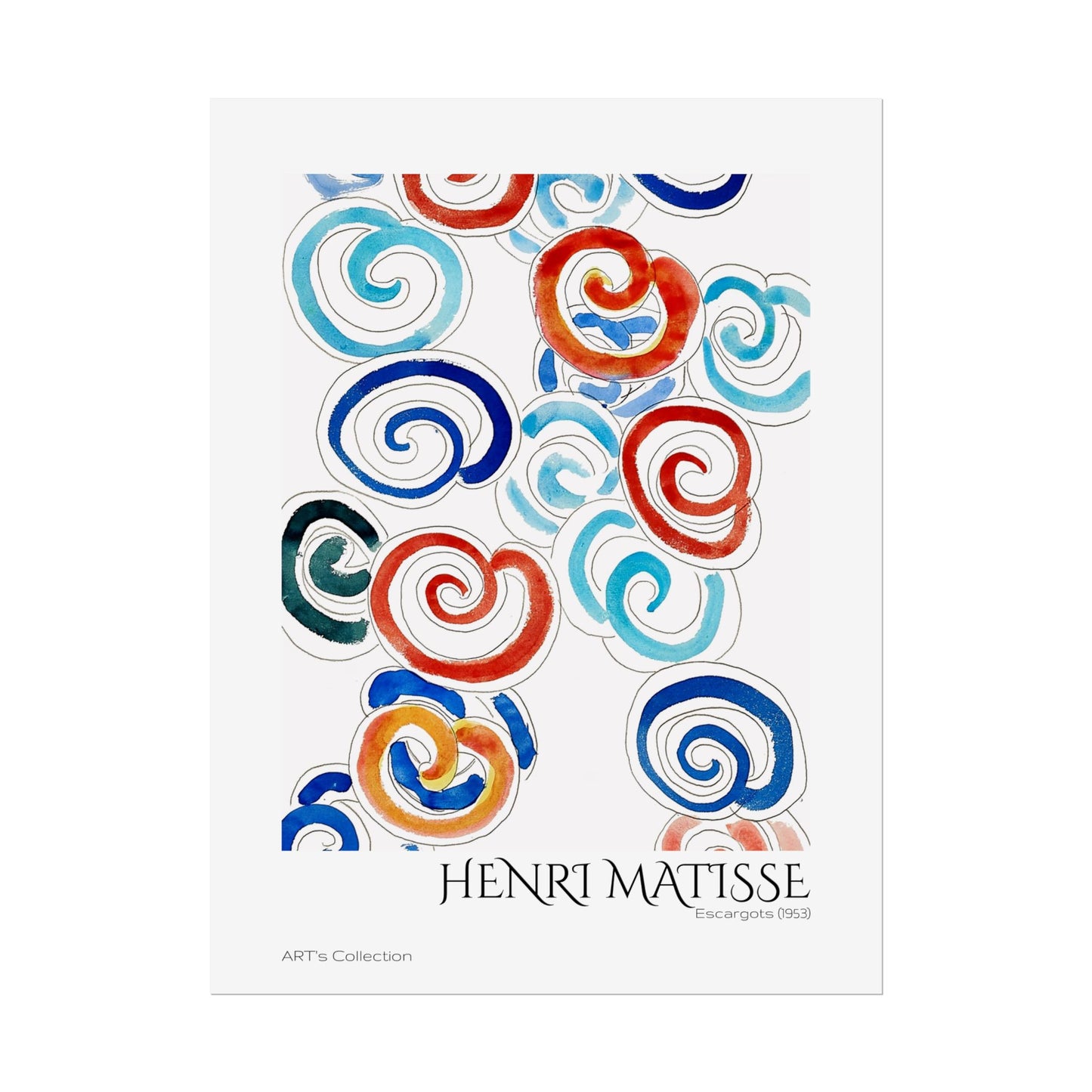 Escargots (1953) by Henri Matisse / Affiche imprimée - Série ART's Collection