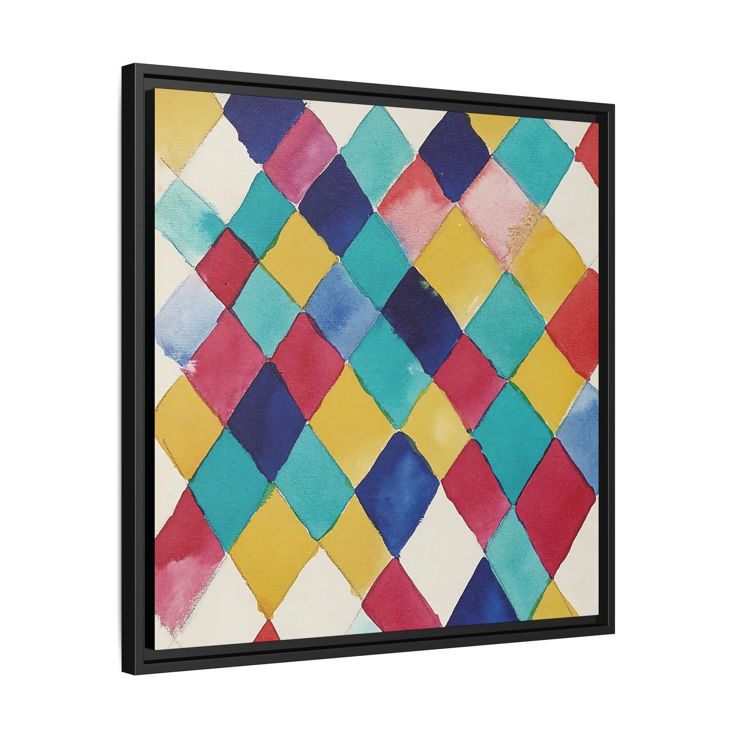 Wassily Kandinsky / Étude des couleurs avec les diamants (1913) / Toile encadrée sur caisse américaine