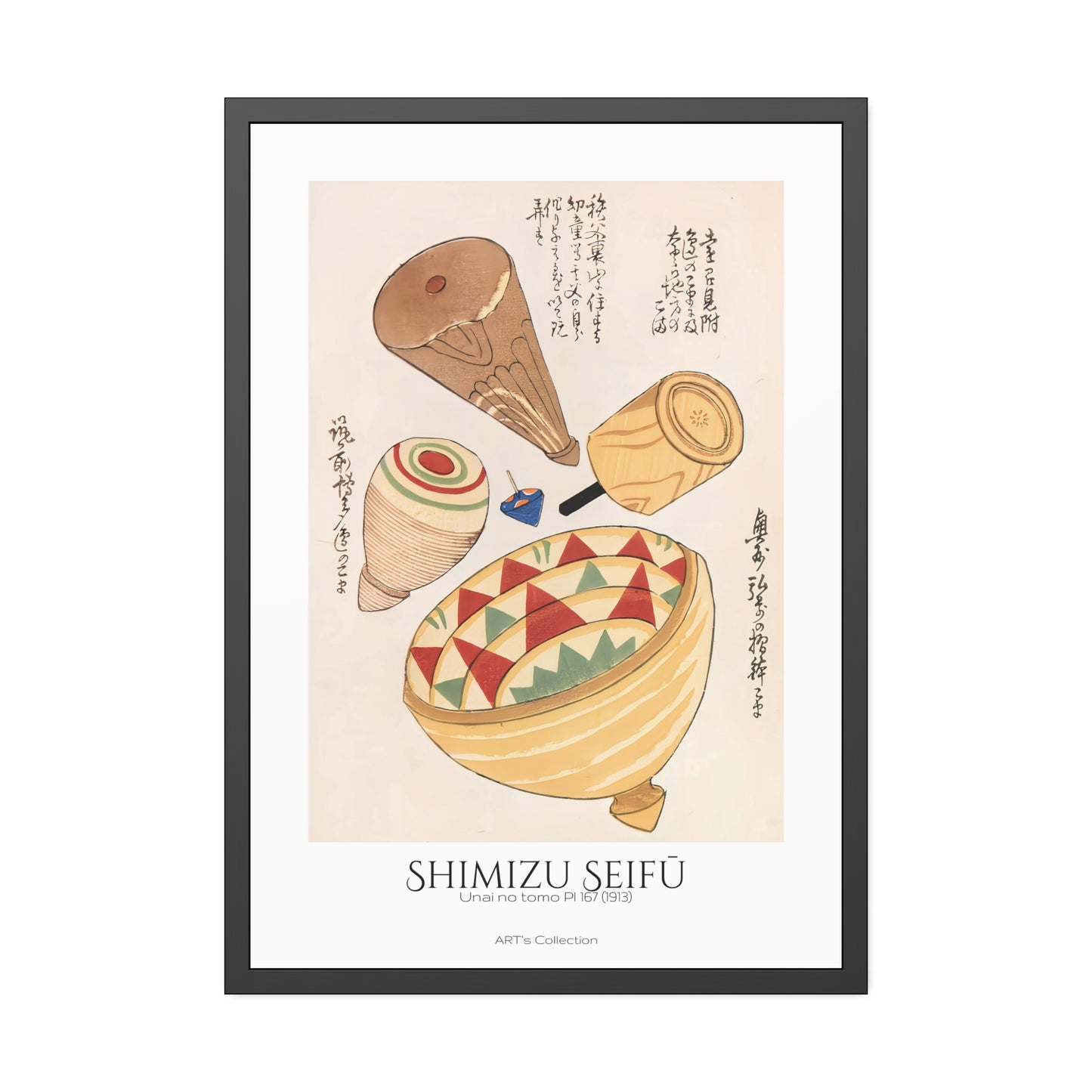 Unai no tomo Pl 167 (1913) by Shimizu Seifu / Affiche Encadrée série ART's Collection