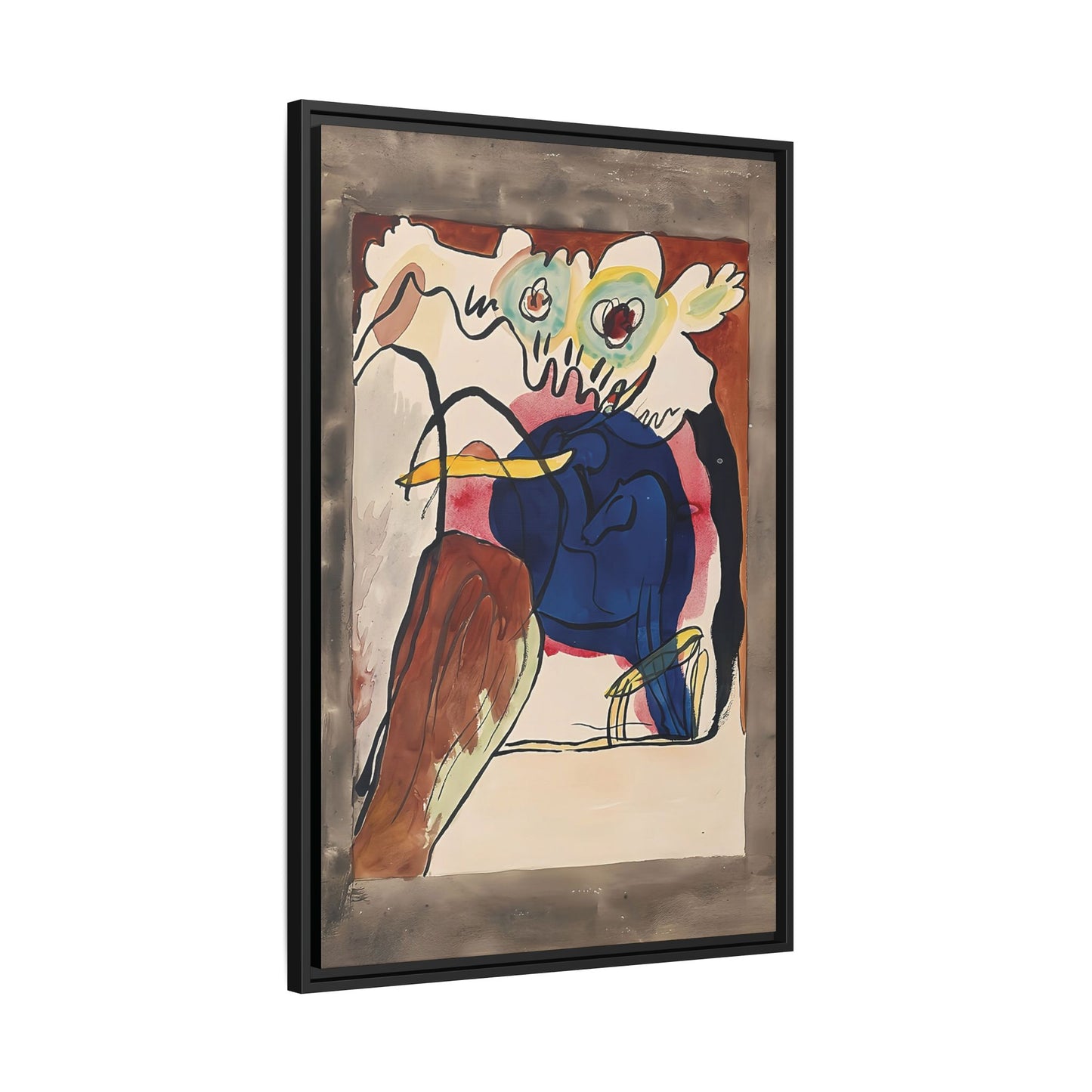 Design for the cover of the almanac "The Blue Rider" II (1911) by Wassily Kandinsky / Toile encadrée sur caisse américaine