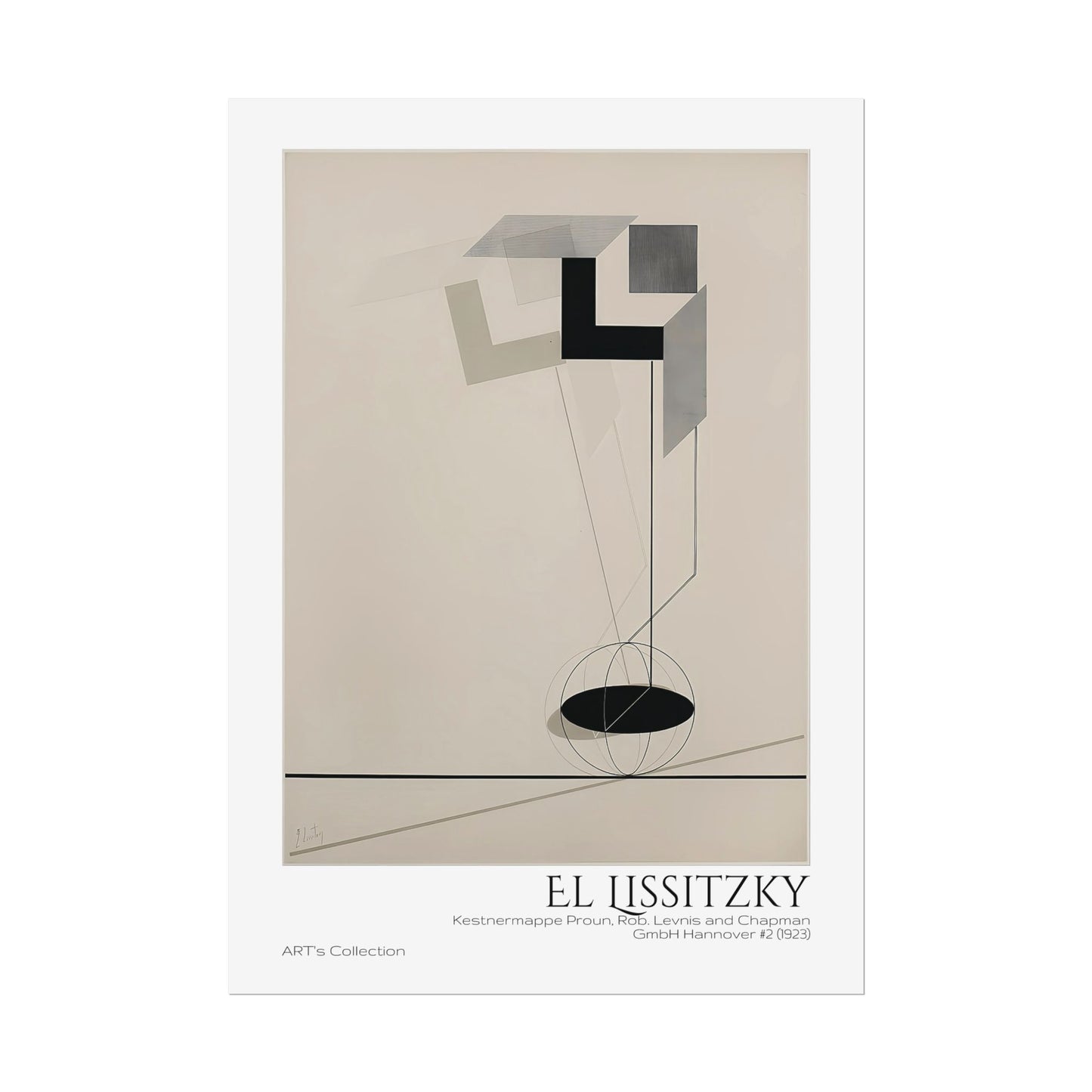 Kestnermappe Proun, Rob. Levnis and Chapman GmbH Hannover #2 (1923) by El Lissitzky / Affiche imprimée - Série ART's Collection