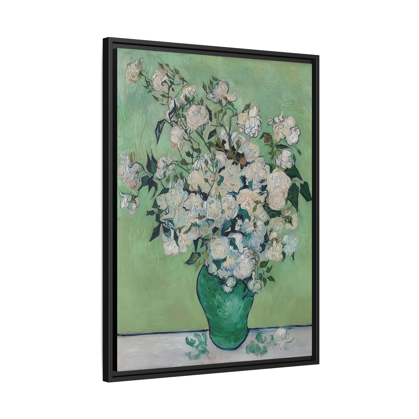 Roses (1890) by Vincent van Gogh / Toile encadrée sur caisse américaine