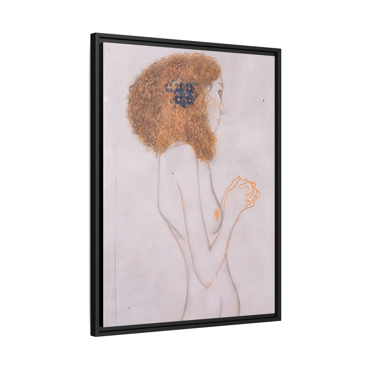 Die Leiden der schwachen Menschen (1902) by Gustav Klimt / Toile encadrée sur caisse américaine