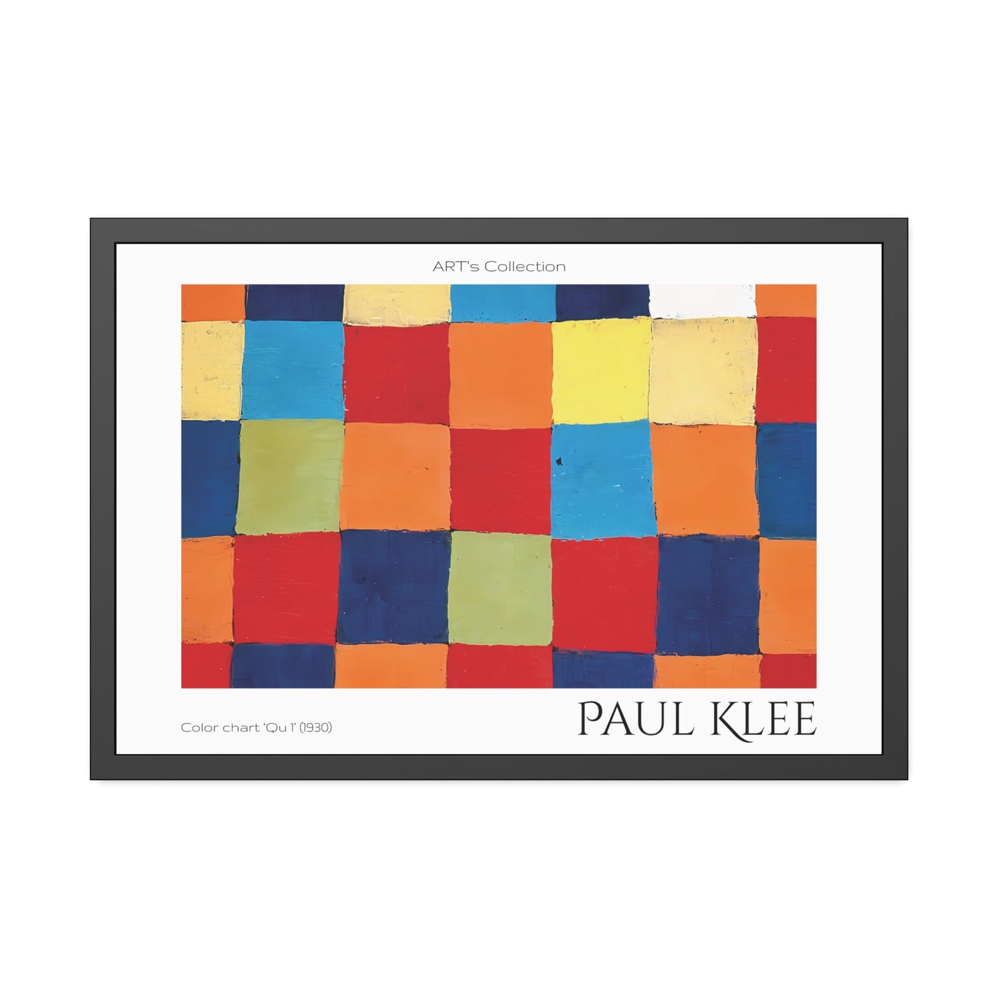 Color chart Qu 1 (1930) by Paul Klee / Affiche Encadrée série ART's Collection