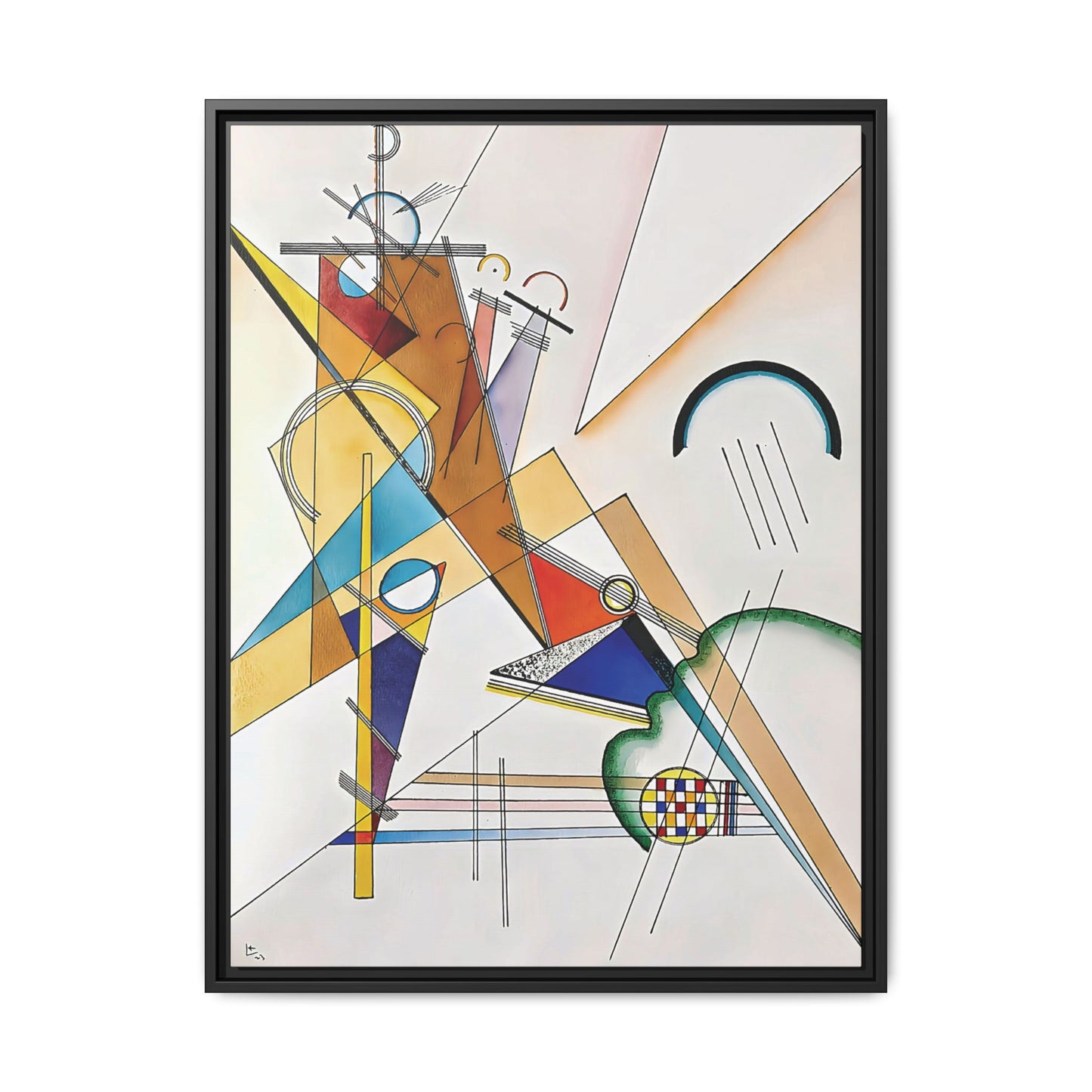 Wassily Kandinsky / Tissu (1923) / Toile encadrée sur caisse américaine