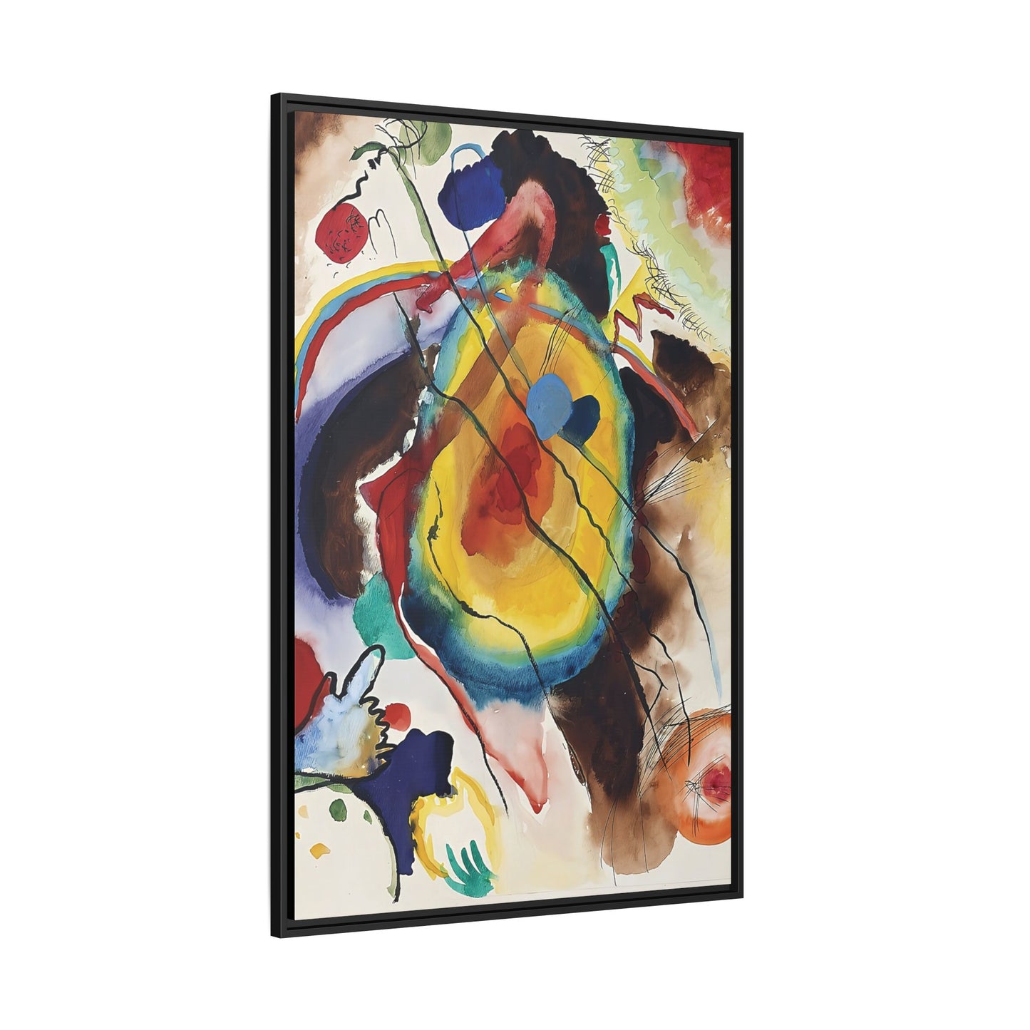Entwurf zu einem Wandbild für Edwin R. Campbell by Wassily Kandinsky (1914) by Wassily Kandinsky / Toile encadrée sur caisse américaine